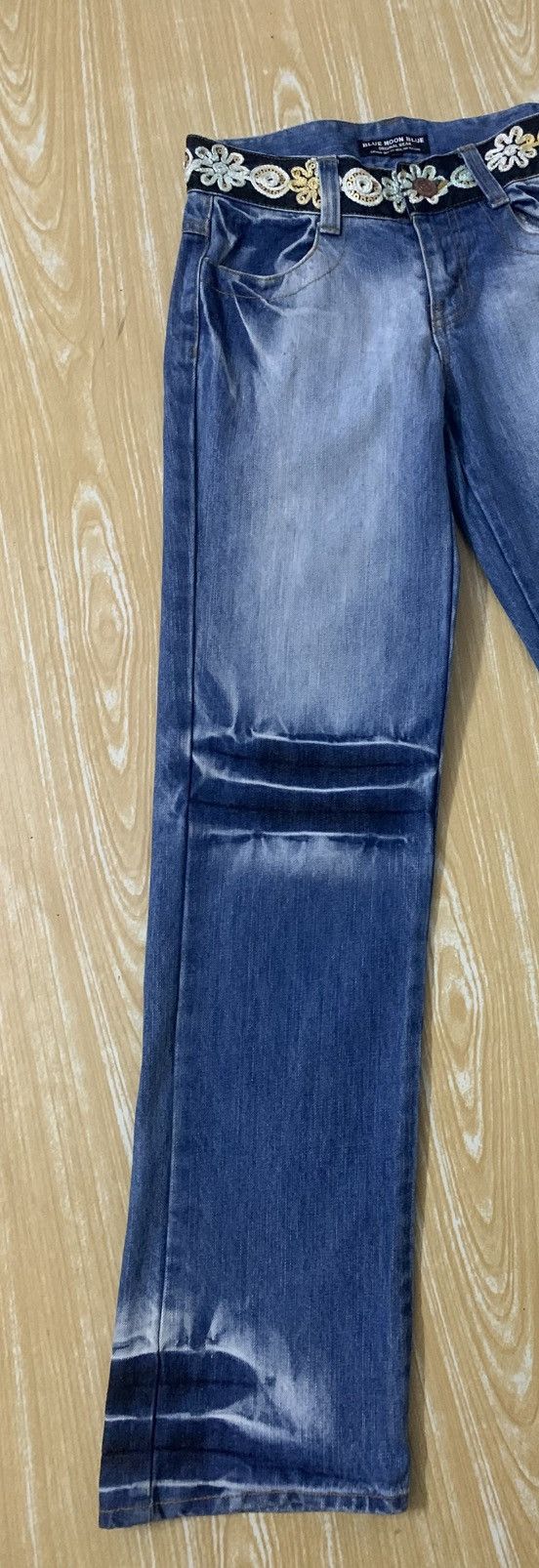 Japanese Brand Blue Moon Blue Rare Design Denim Jeans Pants Size US 28 / EU 44 - 10 Thumbnail