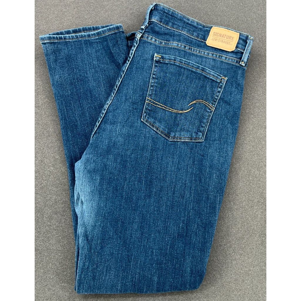 Levi's Levi’s Signature Jeans Men’s 16M W33 L32 Mid Rise Straight S Size US 33 - 1 Thumbnail