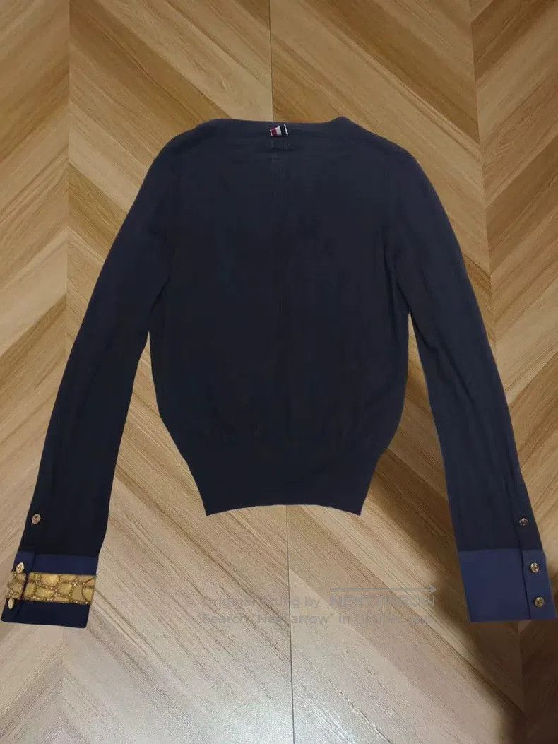 Thom Browne Thom Browne Blue wool cardigan Size XS / US 0-2 / IT 36-38 - 2 Thumbnail