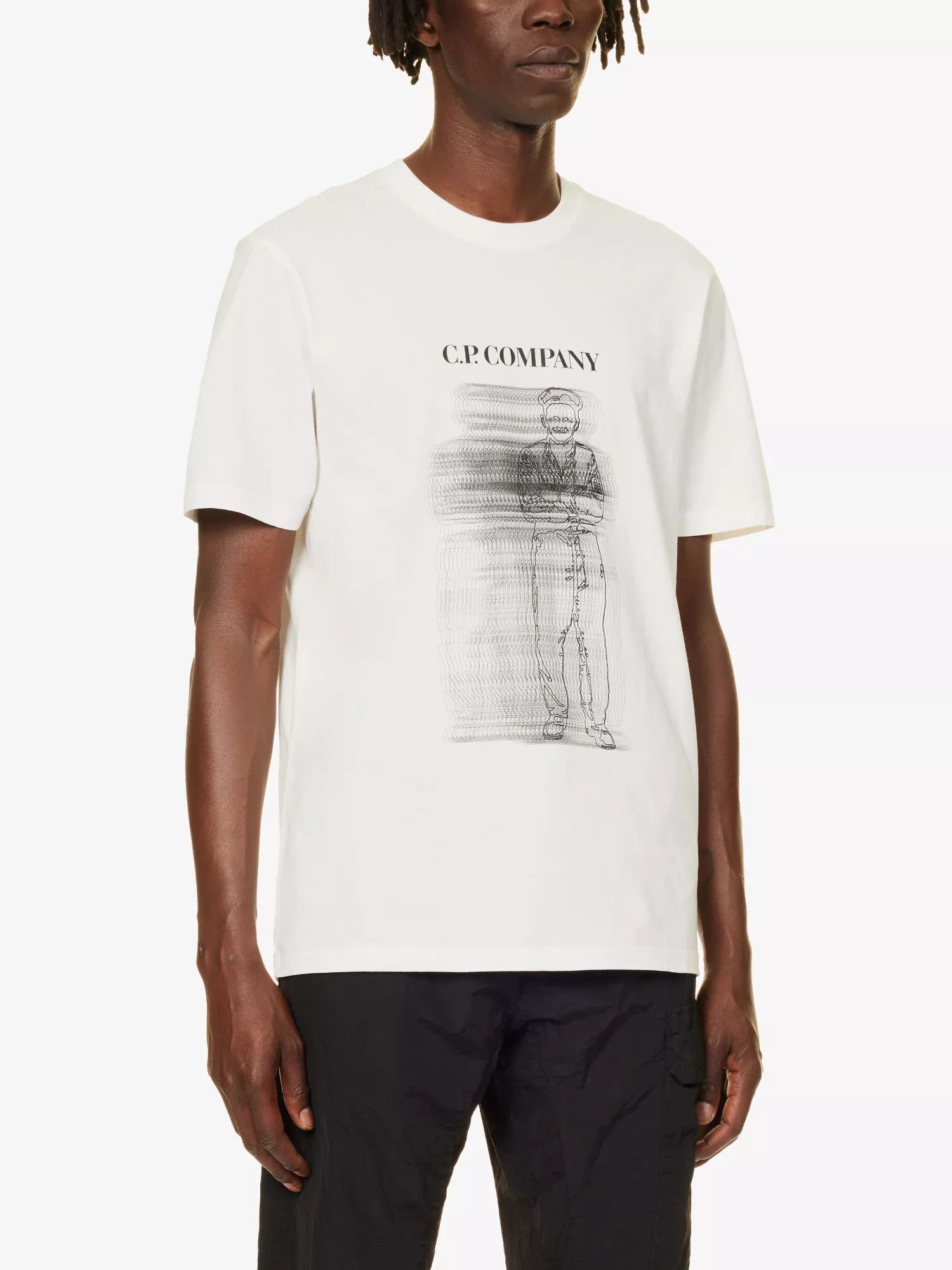 C.P. Company o1y1224 Logo Crewneck T-Shirt in White Size US XXL / EU 58 / 5 - 2 Thumbnail
