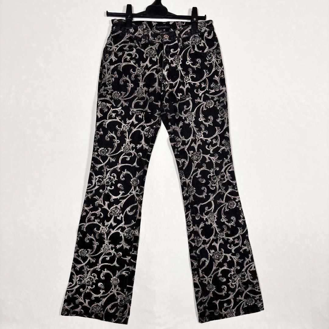 Yasuyuki Ishii YASUYUKI ISHII Printed Denim Pants Black S Size US 26 / EU 42 - 1 Thumbnail