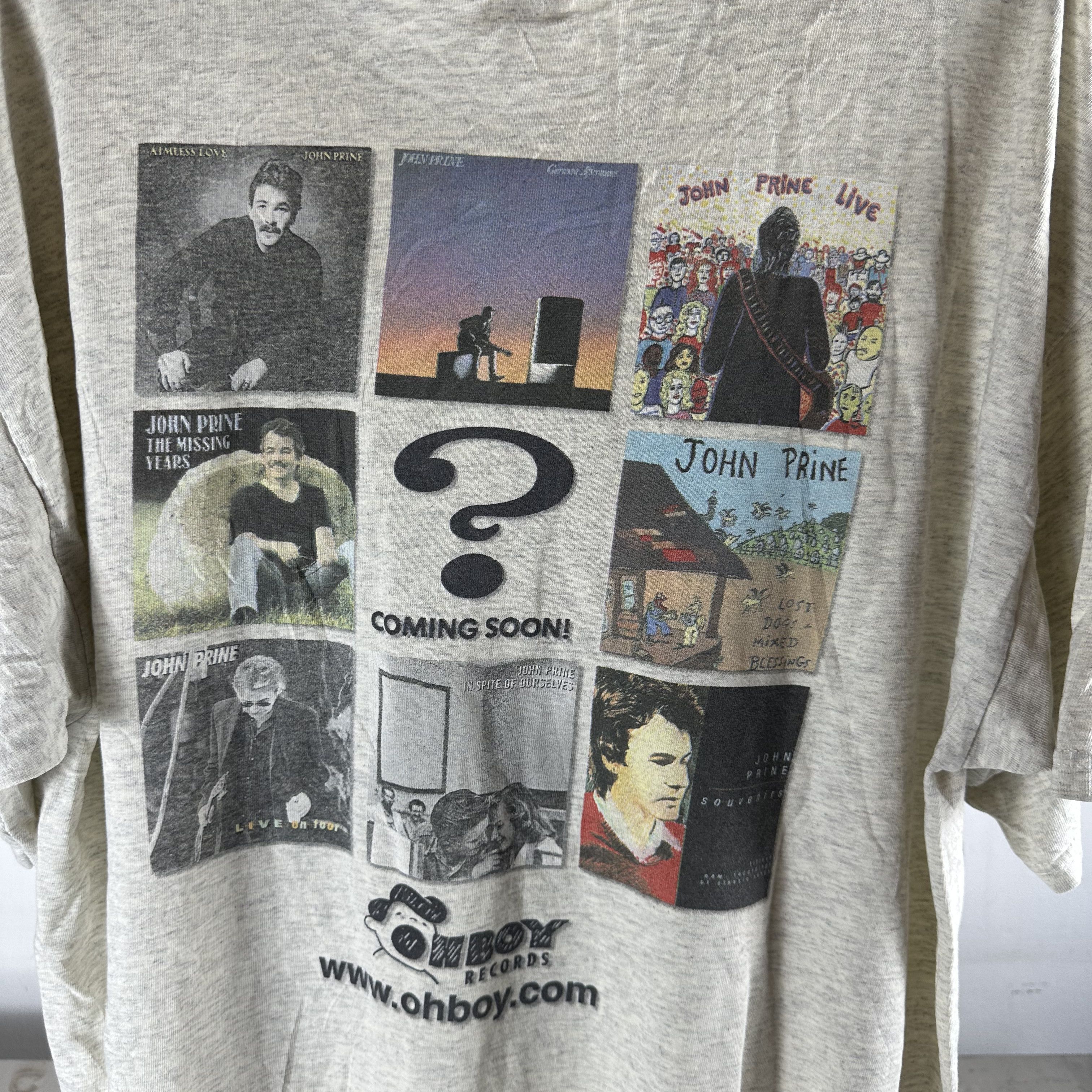 Vintage ​Vintage 2000s John Prine Oh Boy Records Promo T-shirt Size US XL / EU 56 / 4 - 4 Thumbnail