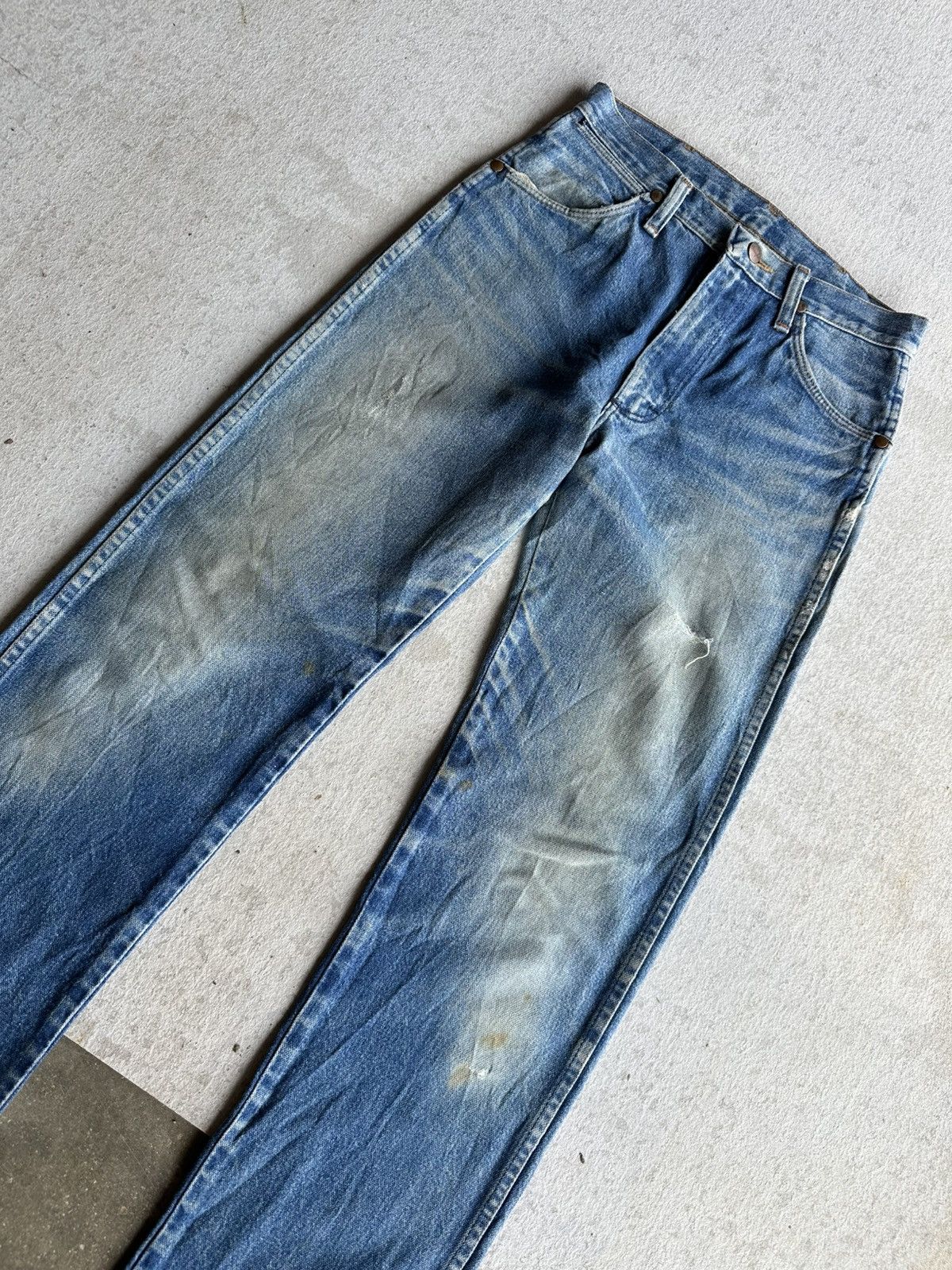 TAION Vintage WRANGLER Jeans Mudwash Talon Distressed Denim Pants Size US 28 / EU 44 - 3 Thumbnail