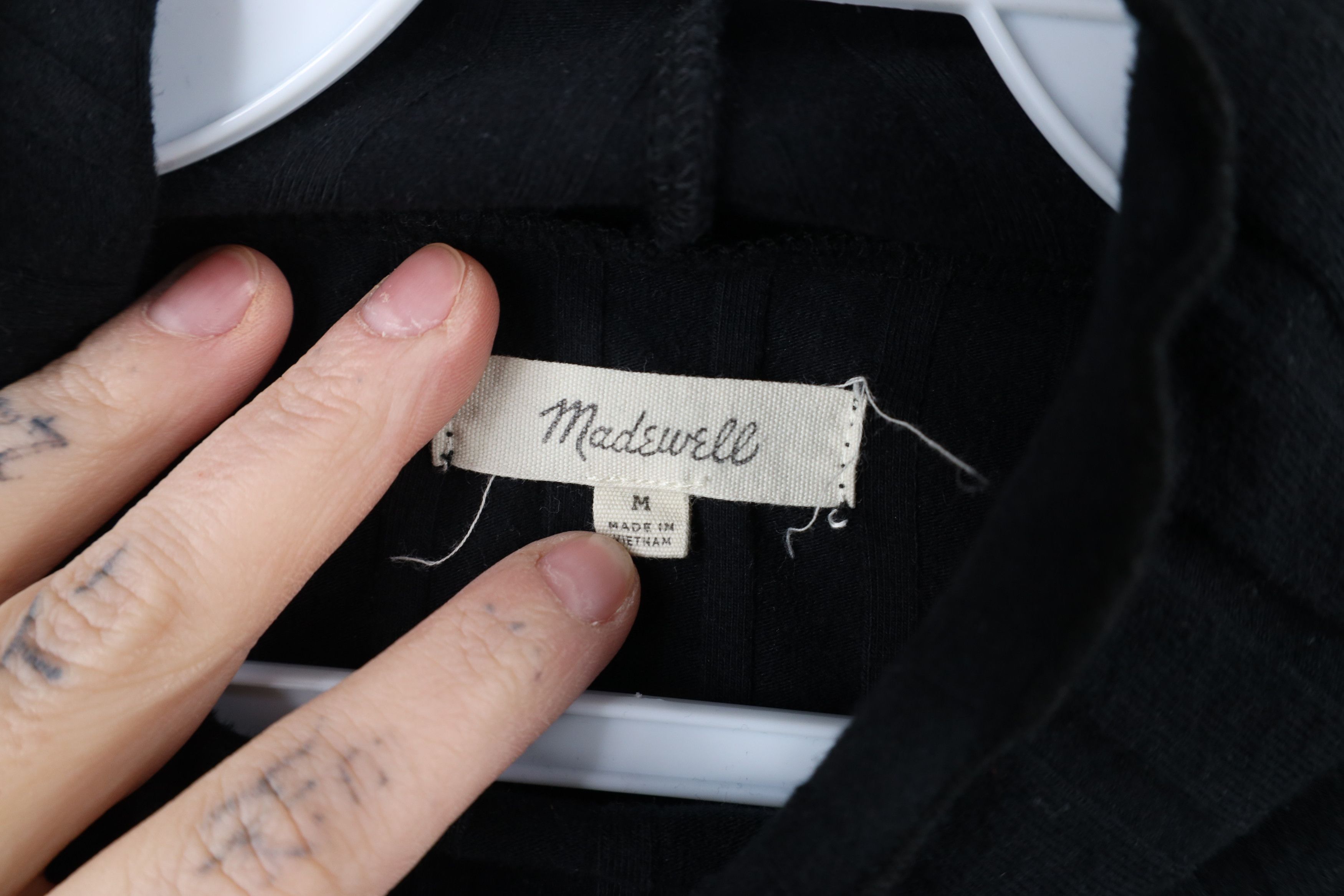 Madewell × Vintage Madewell Blank Ruffled Ribbed Knit Turtleneck T-Shirt Black Size M / US 6-8 / IT 42-44 - 7 Thumbnail
