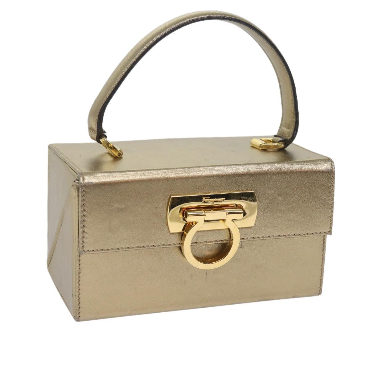 Salvatore Ferragamo Salvatore Ferragamo Gancini Hand Bag Leather Gold Tone Size ONE SIZE - 1 Thumbnail