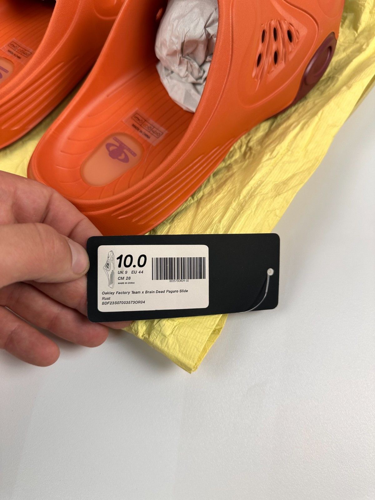 Oakley Oakley Factory Team Brain Dead Paguro slide Rust Orange US10 Size US 10 / EU 43 - 10 Thumbnail