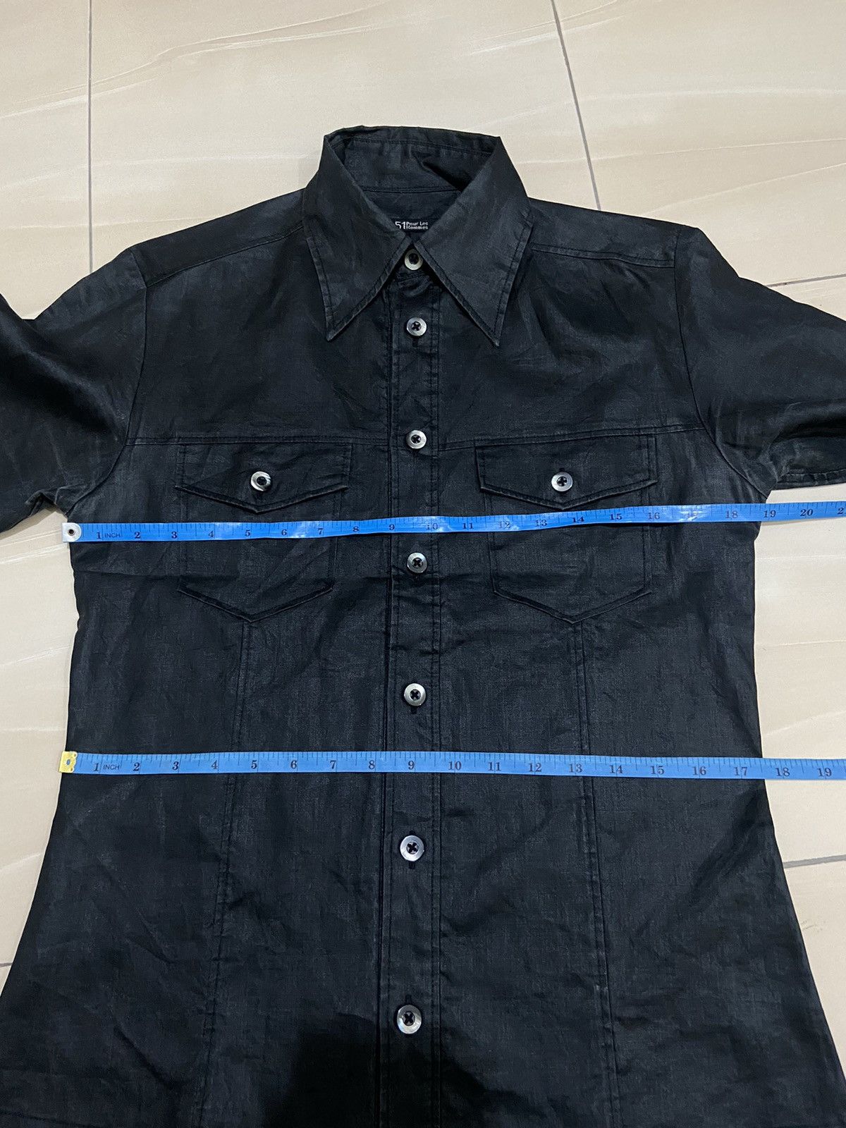 5351 POUR LES HOMMES × Japanese Brand × Vintage 5351 Pour Les Hommes Linen Shirt Size US S / EU 44-46 / 1 - 8 Thumbnail