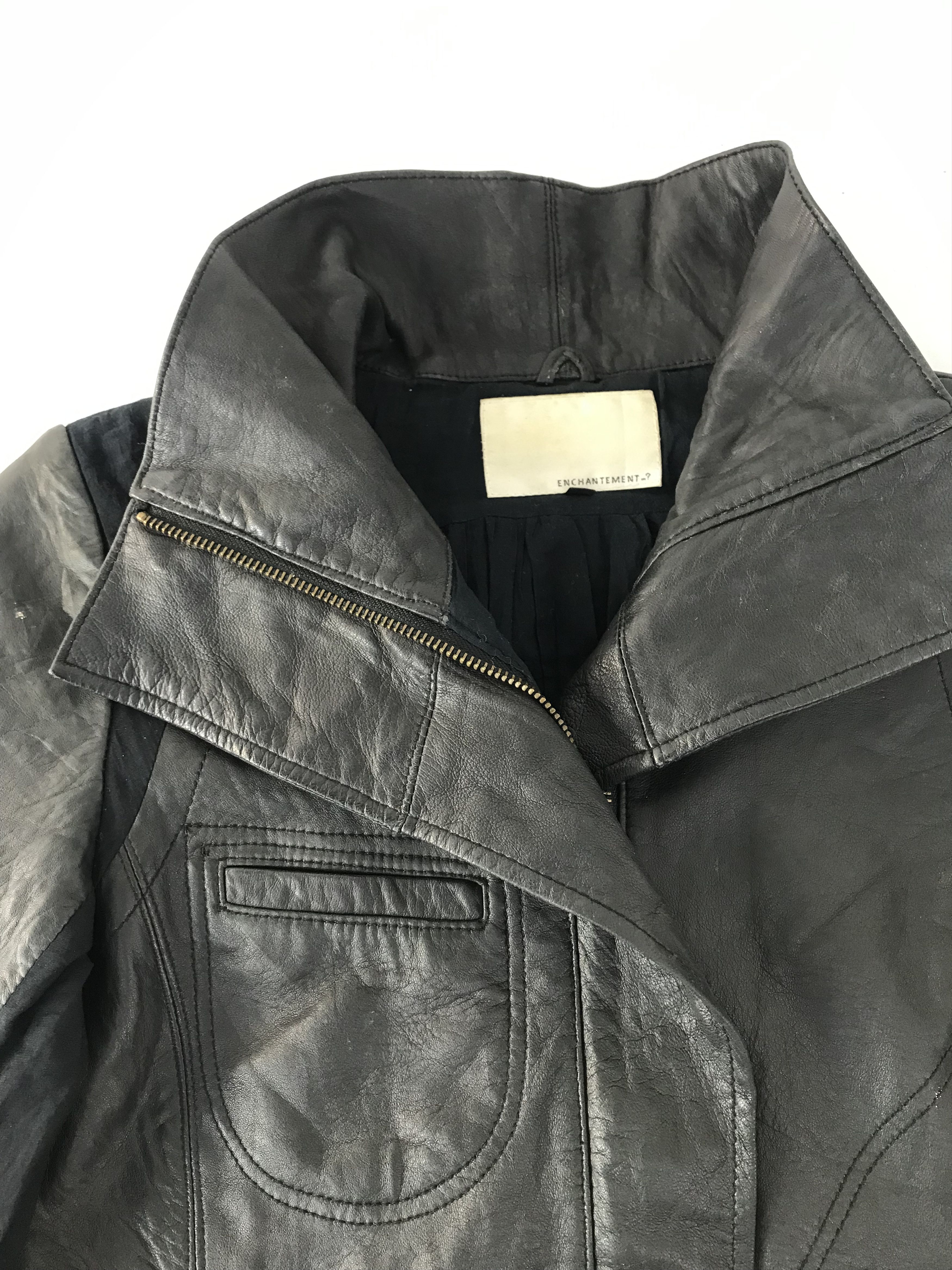 Enchantment 90s Enchantment Leather Biker Jacket Full Zip Luxury Size XS / US 0-2 / IT 36-38 - 4 Thumbnail