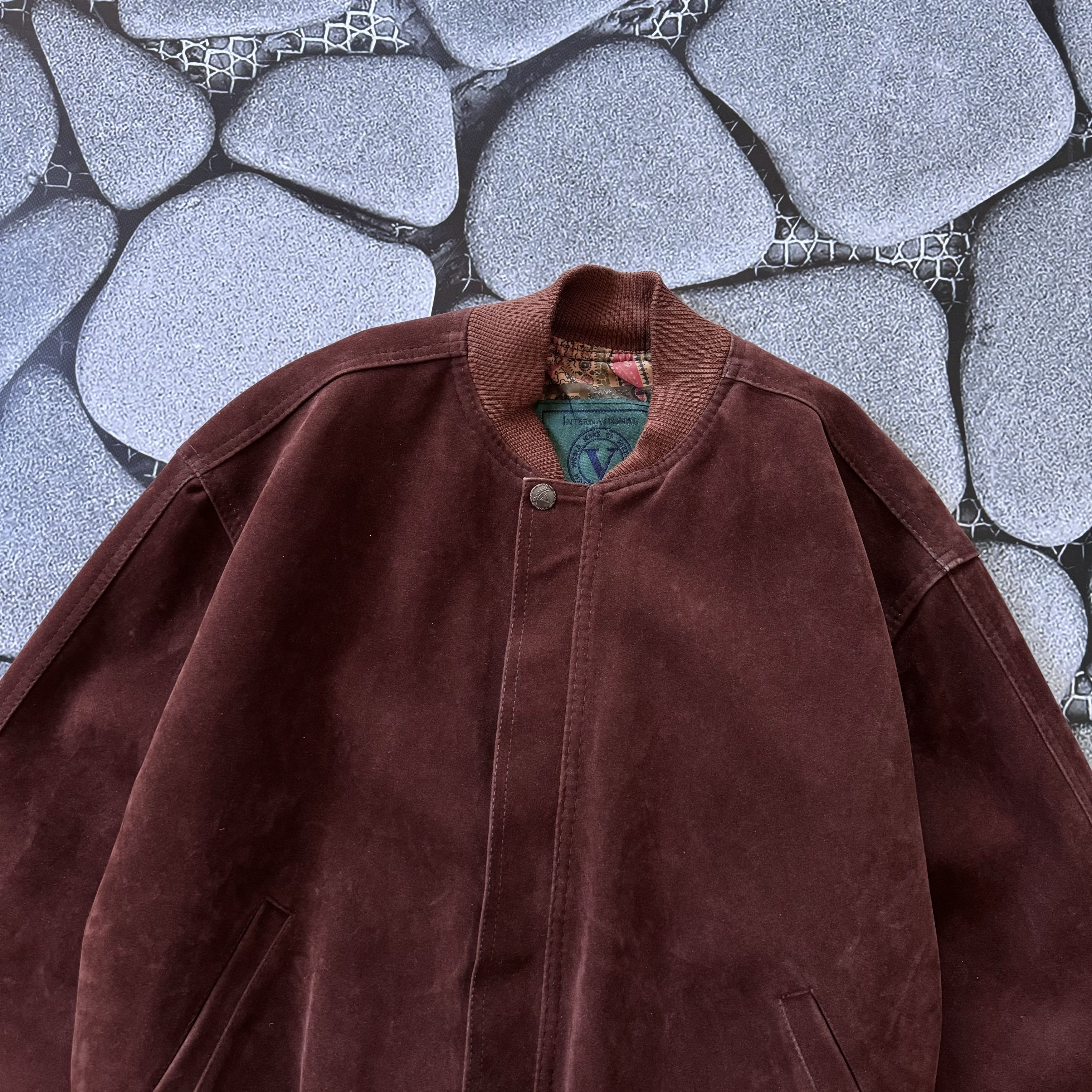 Vintage VINTAGE SUEDE BROWN BOMBER JACKET RETRO COWBOY STYLE Size US M / EU 48-50 / 2 - 5 Thumbnail