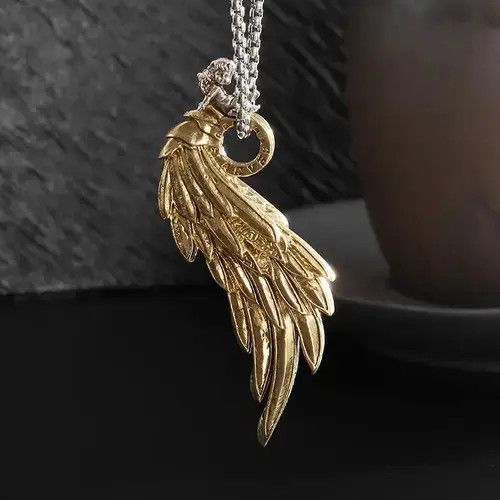 Jewelry × Vintage Golden Angel Wings Necklace Size ONE SIZE - 3 Thumbnail