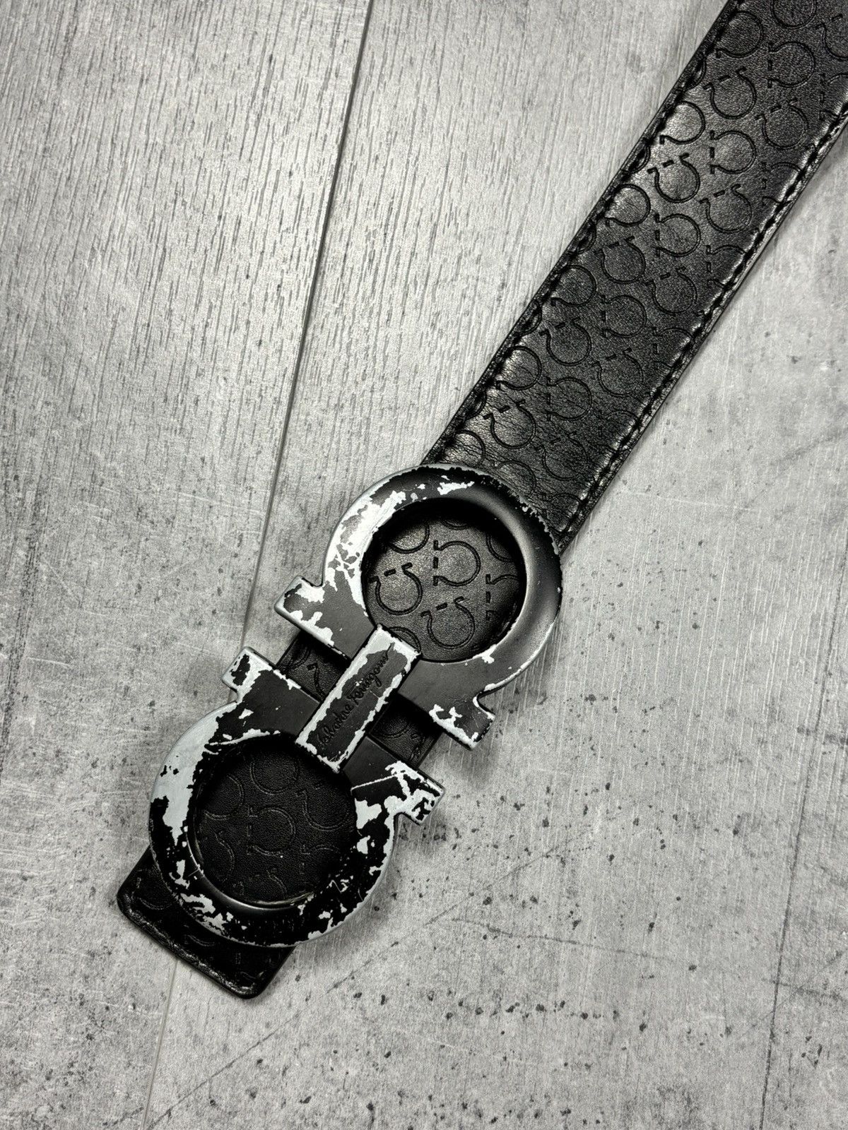 Salvatore Ferragamo Salvatore Ferragamo Black Belt Size 46 - 4 Thumbnail