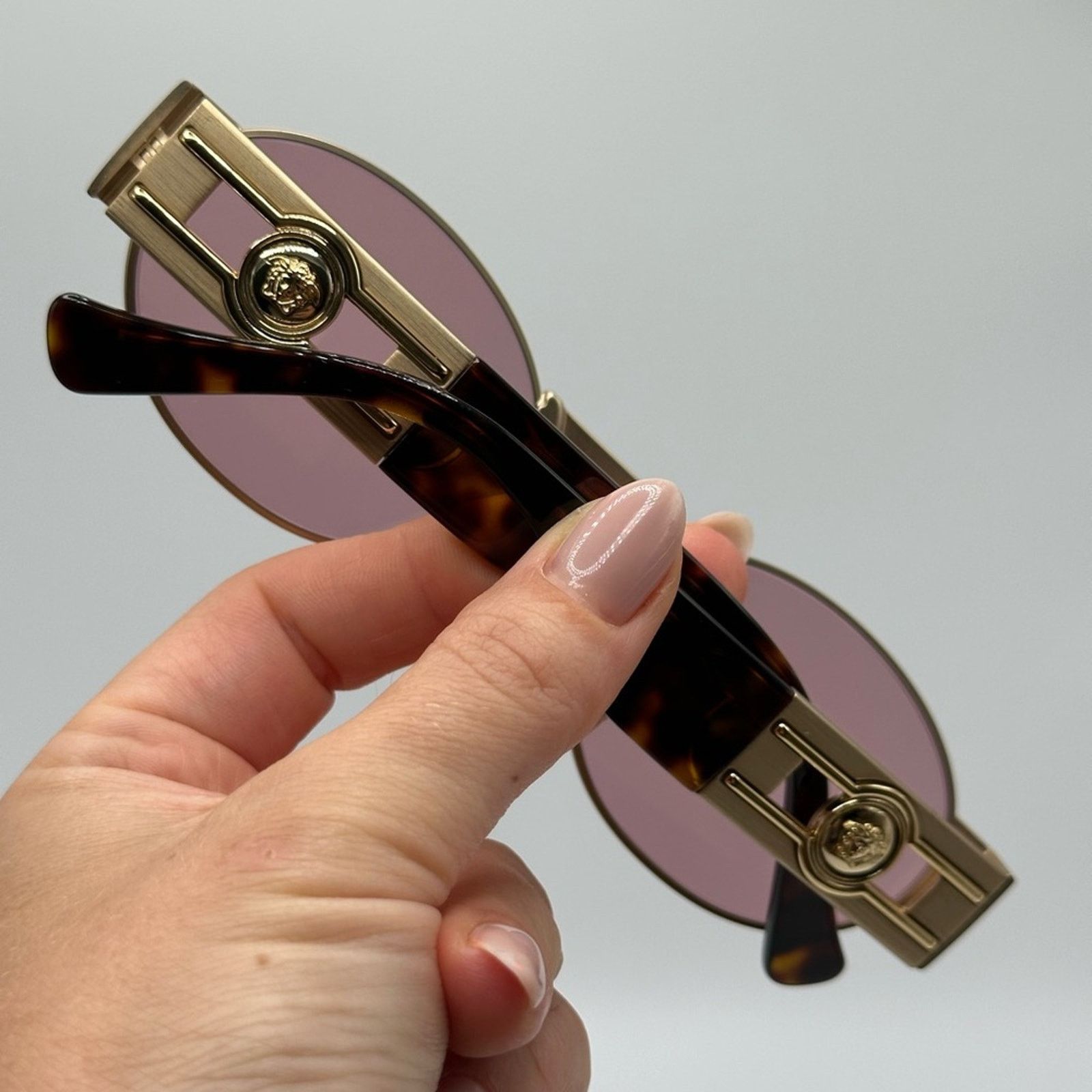 Versace NEW VERSACE VE2264 100284 Matte Gold Light Violet Unisex Size ONE SIZE - 10 Thumbnail