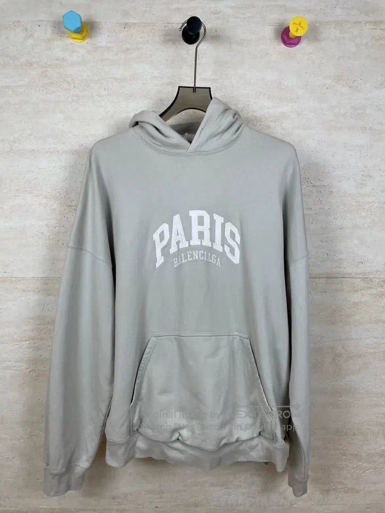 Balenciaga Balenciaga Gray City Limited Hoodie Size US M / EU 48-50 / 2 - 1 Thumbnail