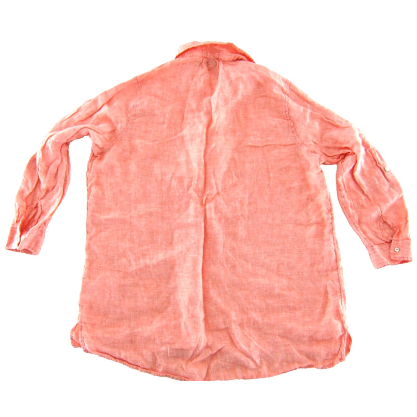 Jones New York Jones New York Blouse 1X Pink Linen 3/4 Sleeve Collared Tunic Shirt Womens Size XL / US 12-14 / IT 48-50 - 2 Thumbnail