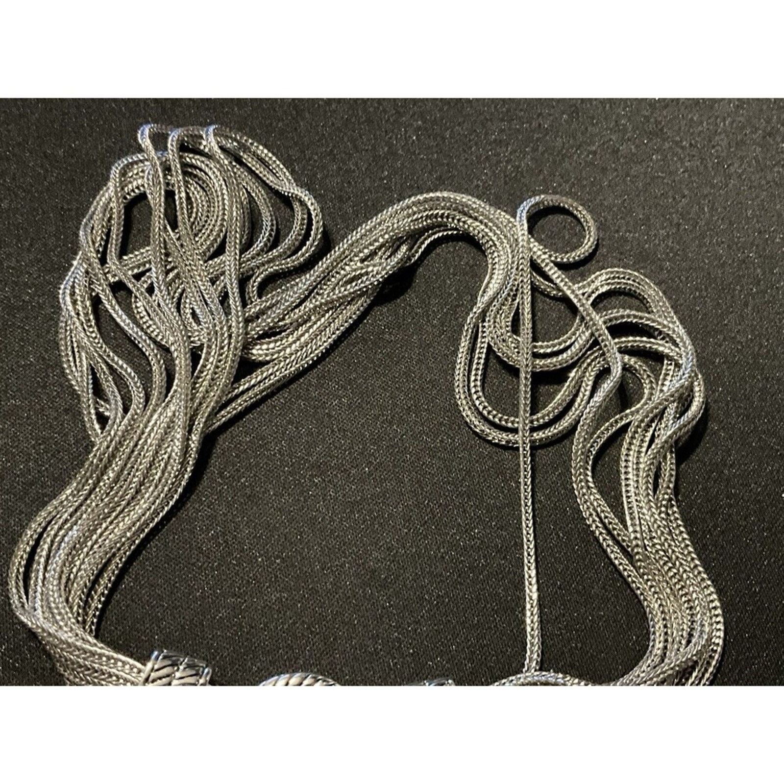 Other Lot Of 3 Silver Tone Necklaces All High Quality (Read Desc) Size ONE SIZE - 7 Thumbnail