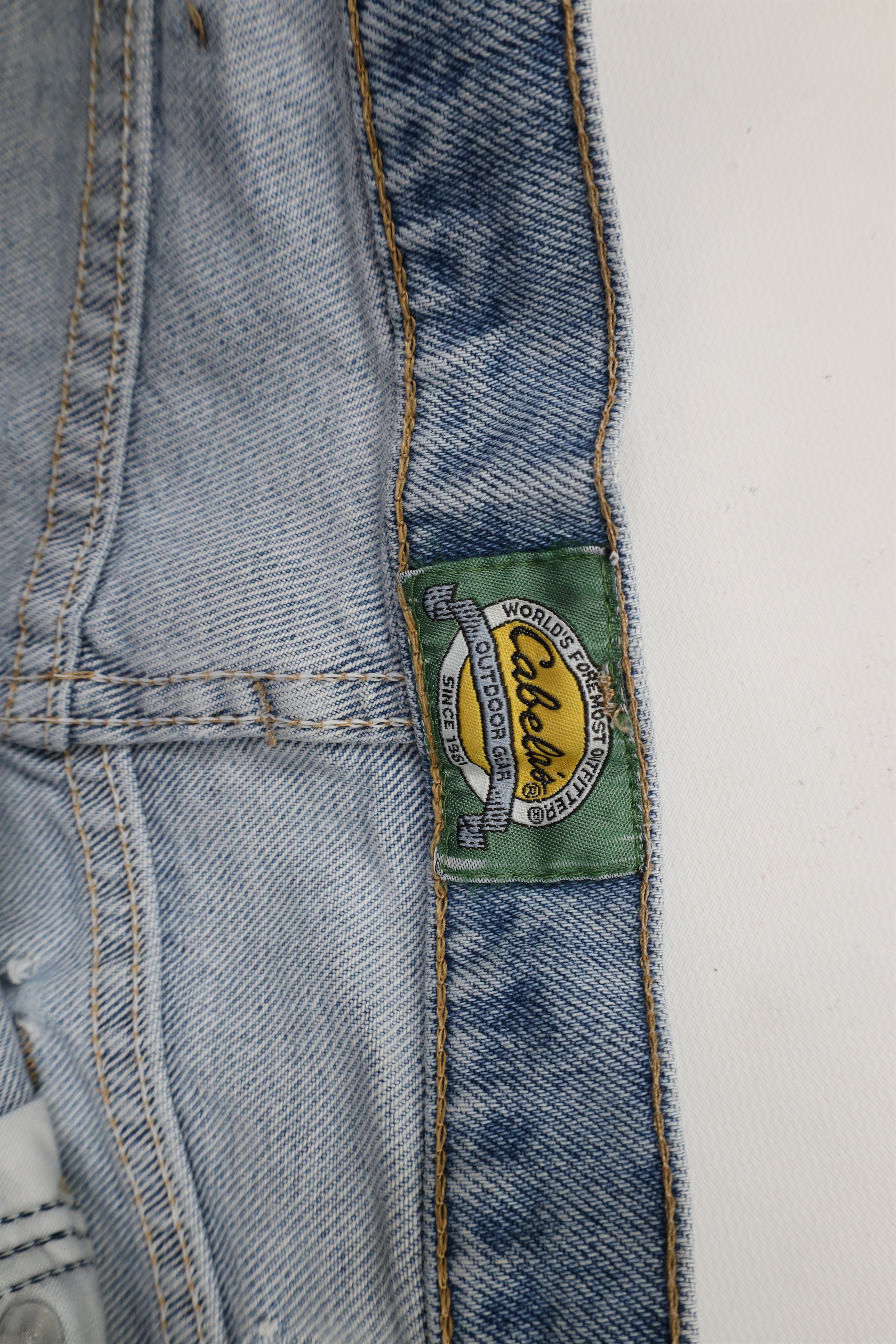 Cabelas × Vintage Vintage 90s Cabelas Spell Out Straight Leg Denim Jeans Blue Size US 34 / EU 50 - 9 Thumbnail