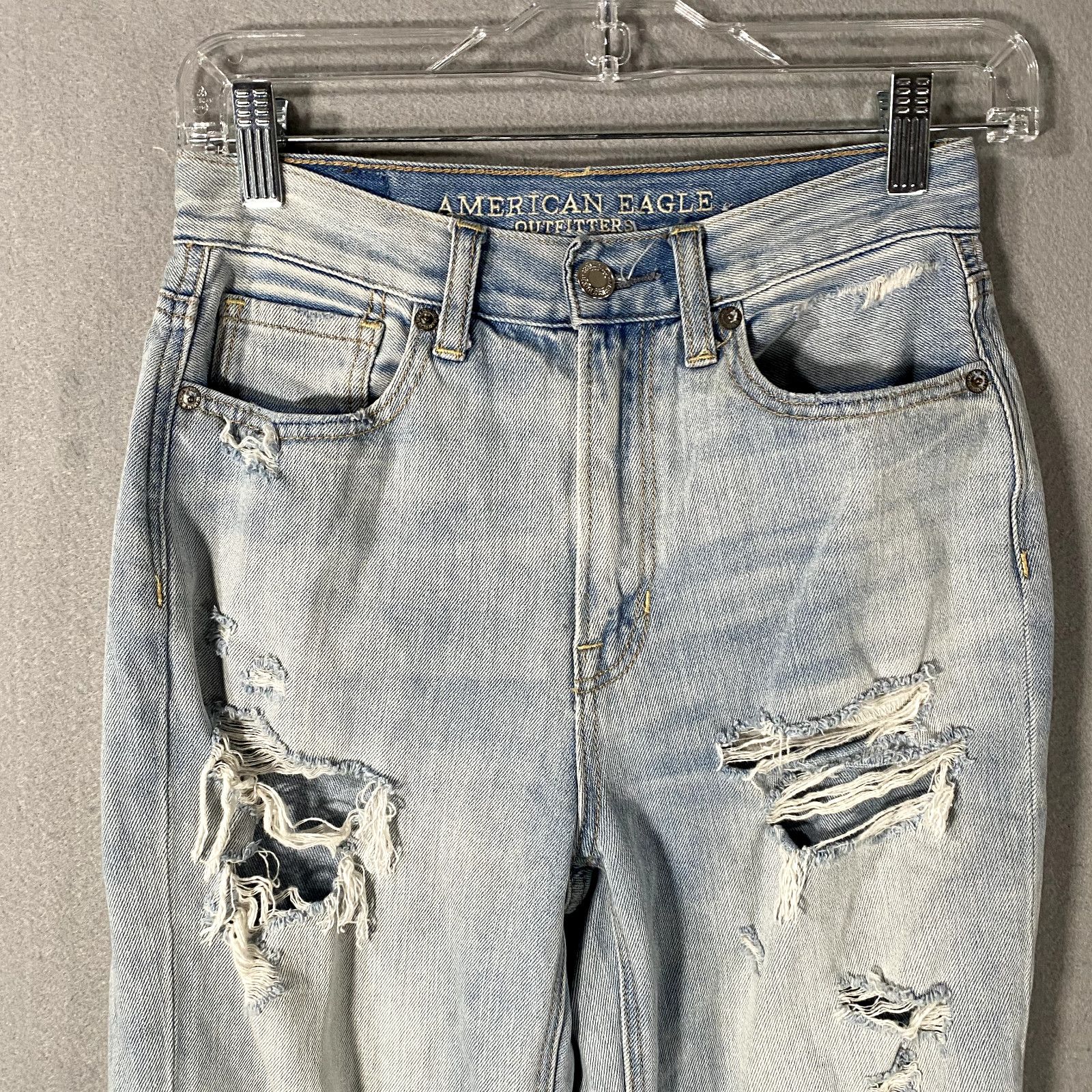 American Eagle Outfitters American Eagle Distressed High Rise Jeans Pants Womans 2 Sho Size 28" / US 6 / IT 42 - 2 Thumbnail