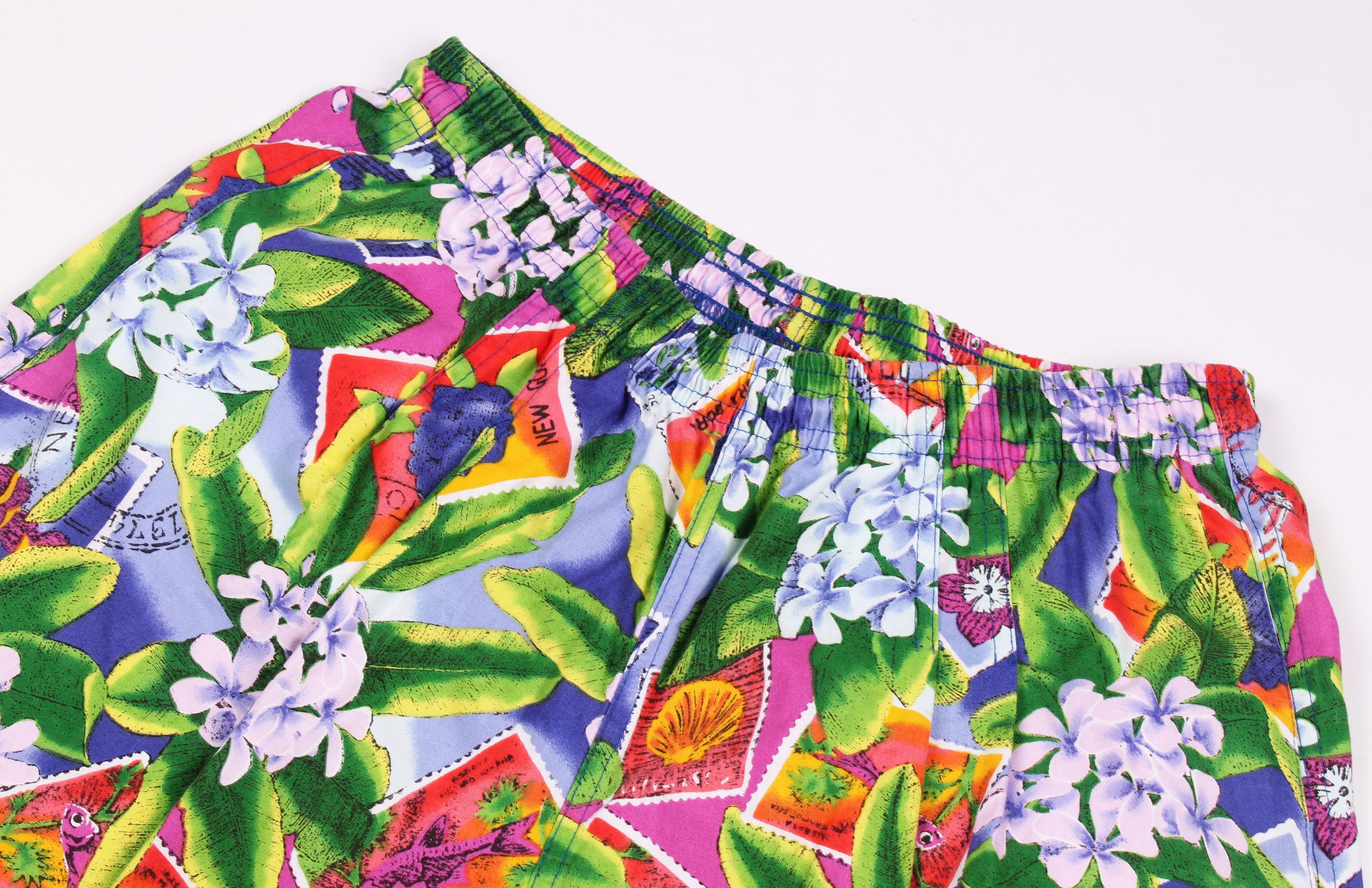 Vintage Toucan Dance Fast Lane Hawaiian Shirt + Shorts Set Size US M / EU 48-50 / 2 - 8 Thumbnail