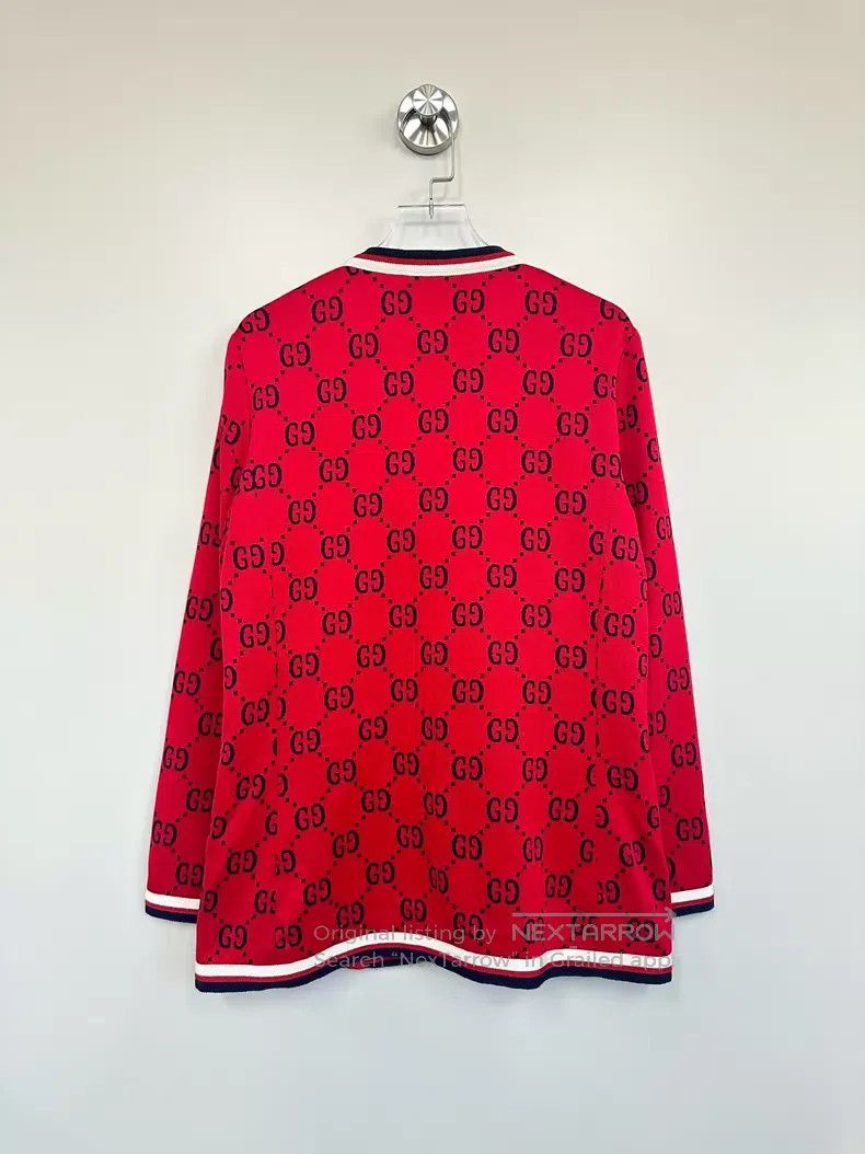 Gucci Gucci Red full-print logo suit jacket Size L / US 10 / IT 46 - 2 Thumbnail