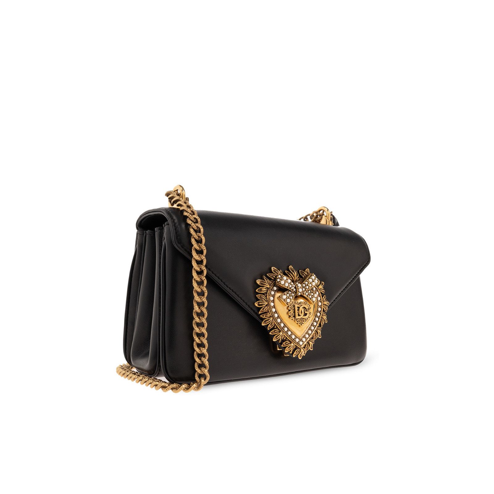 Dolce & Gabbana DOLCE&GABBANA Devotion Black Leather Shoulder Bag New & Auth Size ONE SIZE - 3 Thumbnail