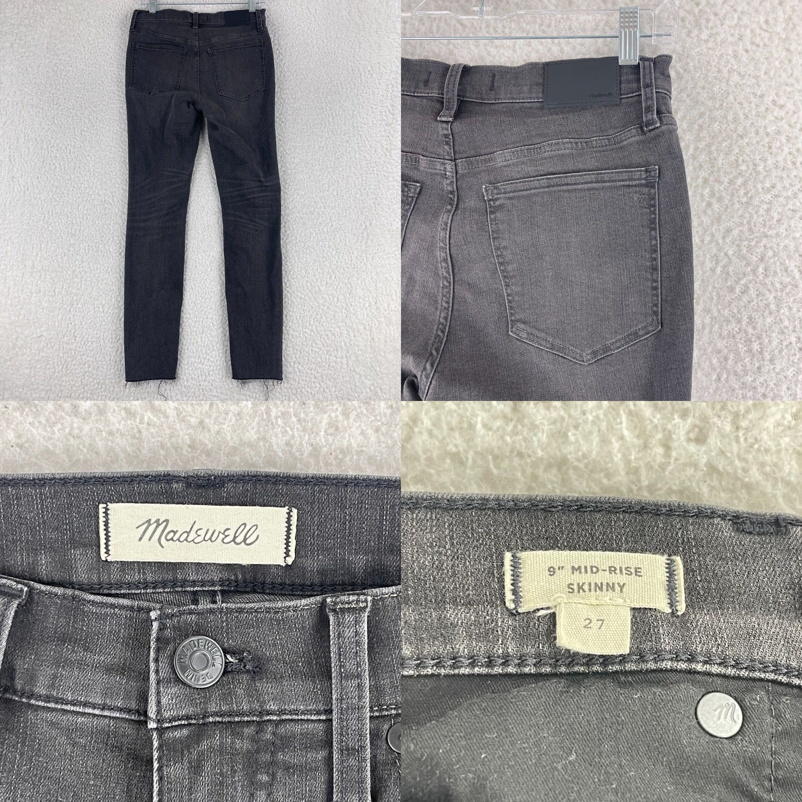 Madewell Madewell Black Denim 9" Mid-Rise Skinny Jeans Womens Size 27 Casual Size 27" / US 4 / IT 40 - 9 Thumbnail