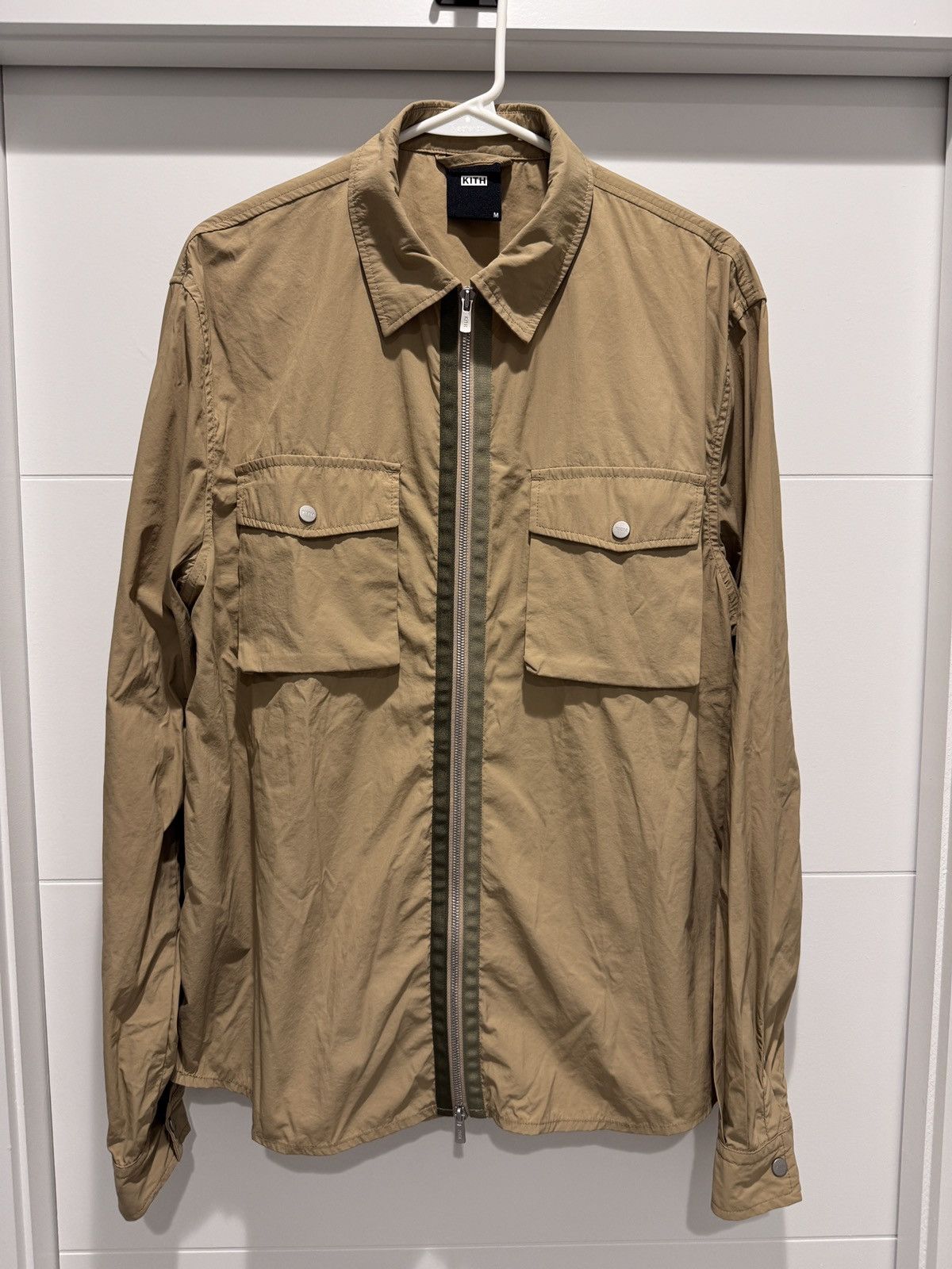 Kith Kith Mens Military Crispy Nylon Work Shirt Travertine Size M Size US M / EU 48-50 / 2 - 1 Thumbnail