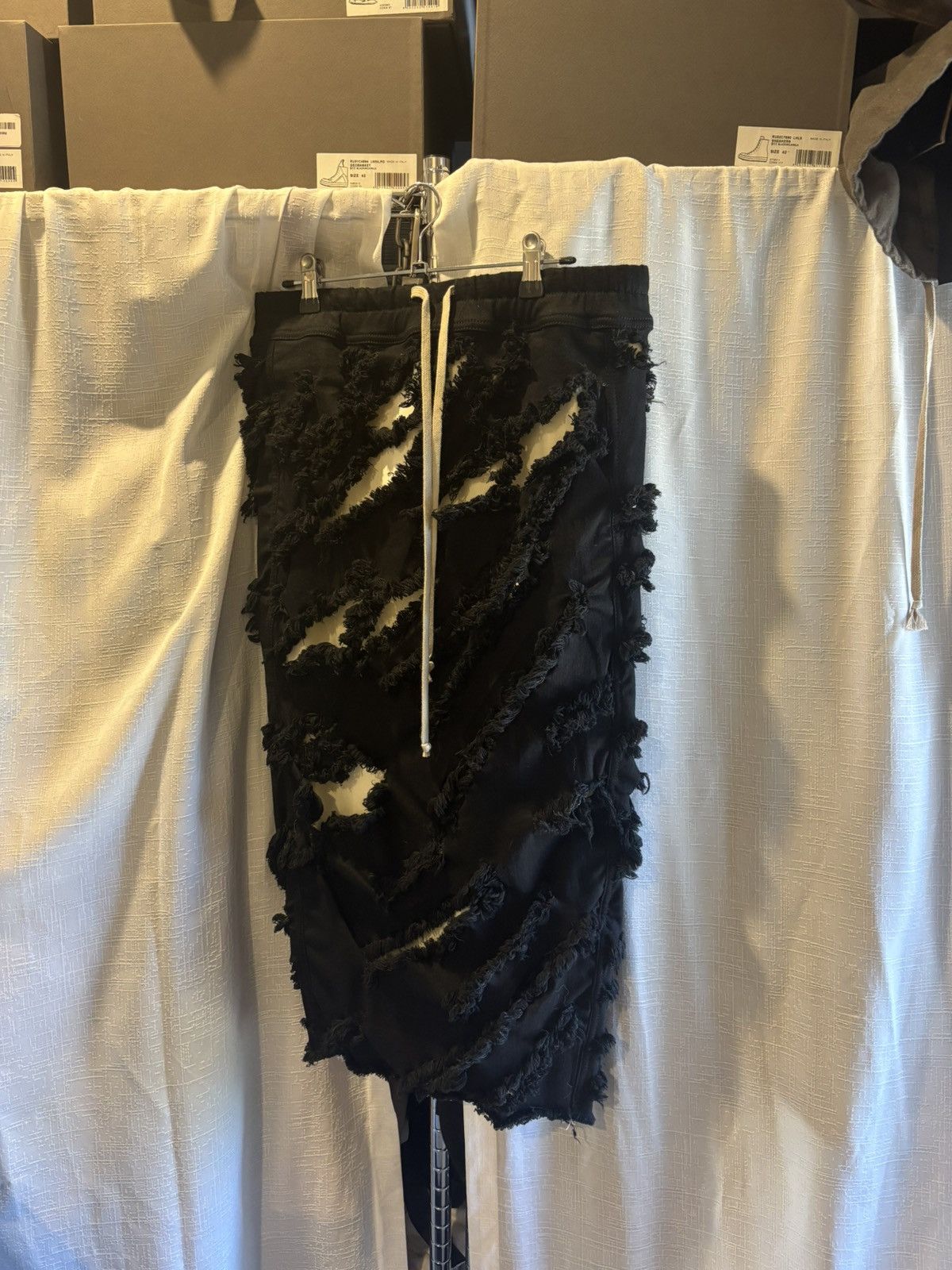 Rick Owens Rick Owens BLACK Denim skirt IT42 – New Size L / US 10 / IT 46 - 1 Thumbnail