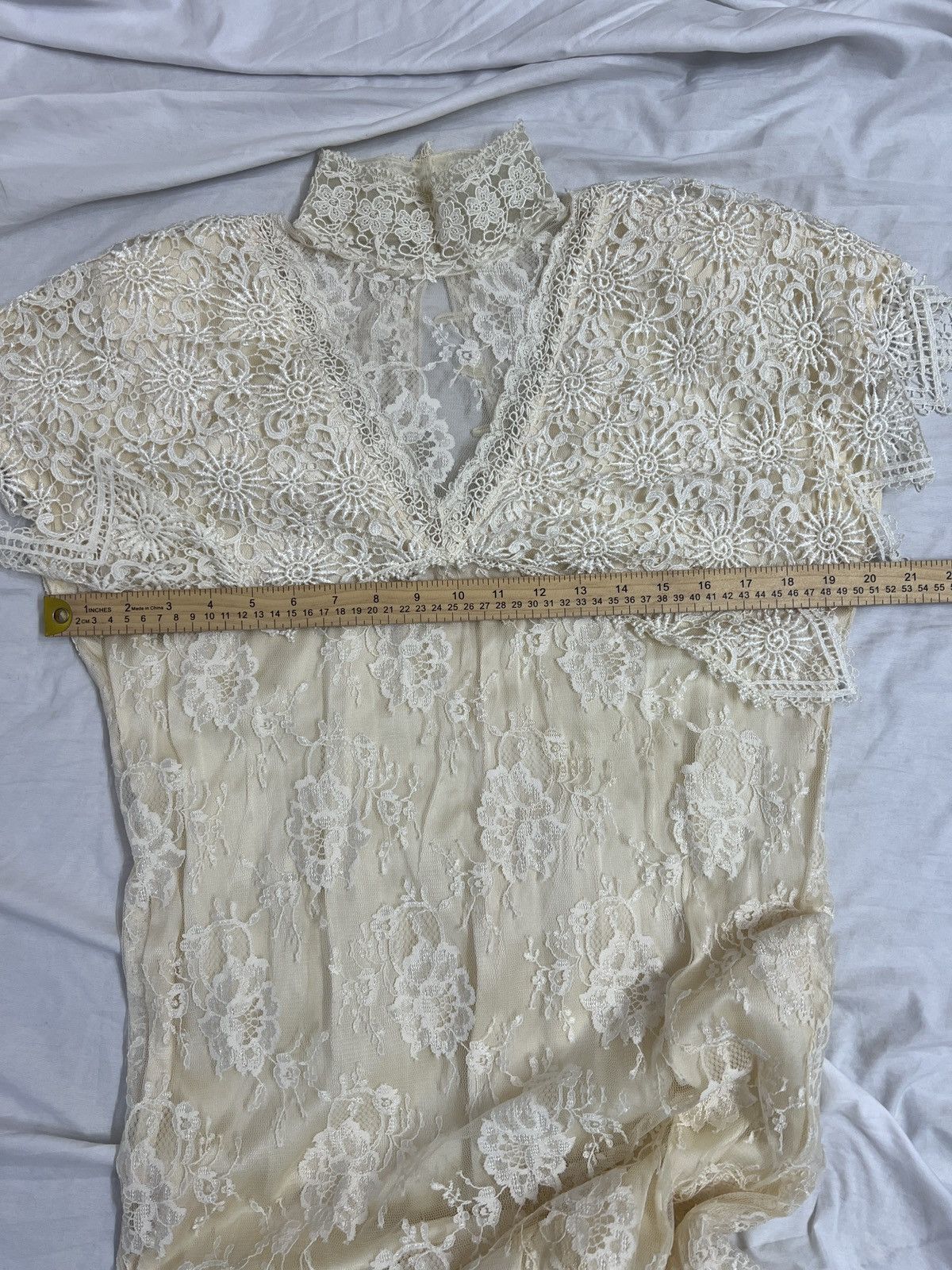 Jessica McClintock VTG 80s JESSICA MCCLINTOCK Ivory Lace Victorian StyleWedding Size M / US 6-8 / IT 42-44 - 7 Thumbnail