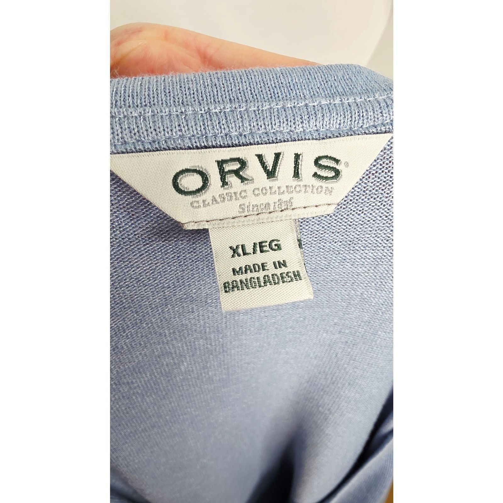 Orvis Orvis Dolman Sleeve V Neck Tee Shirt Blue Boxy Relaxed Top Size XL / US 12-14 / IT 48-50 - 5 Thumbnail