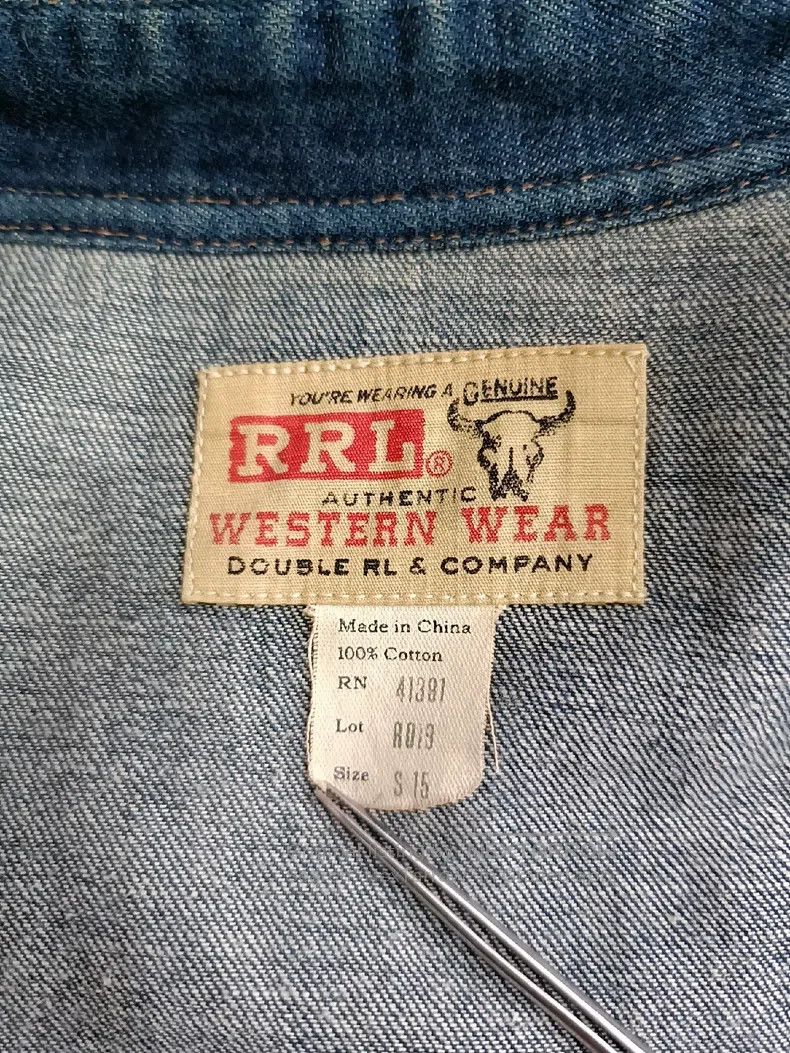 RRL Ralph Lauren RRL Ralph Lauren Western denim shirt Size US S / EU 44-46 / 1 - 3 Thumbnail