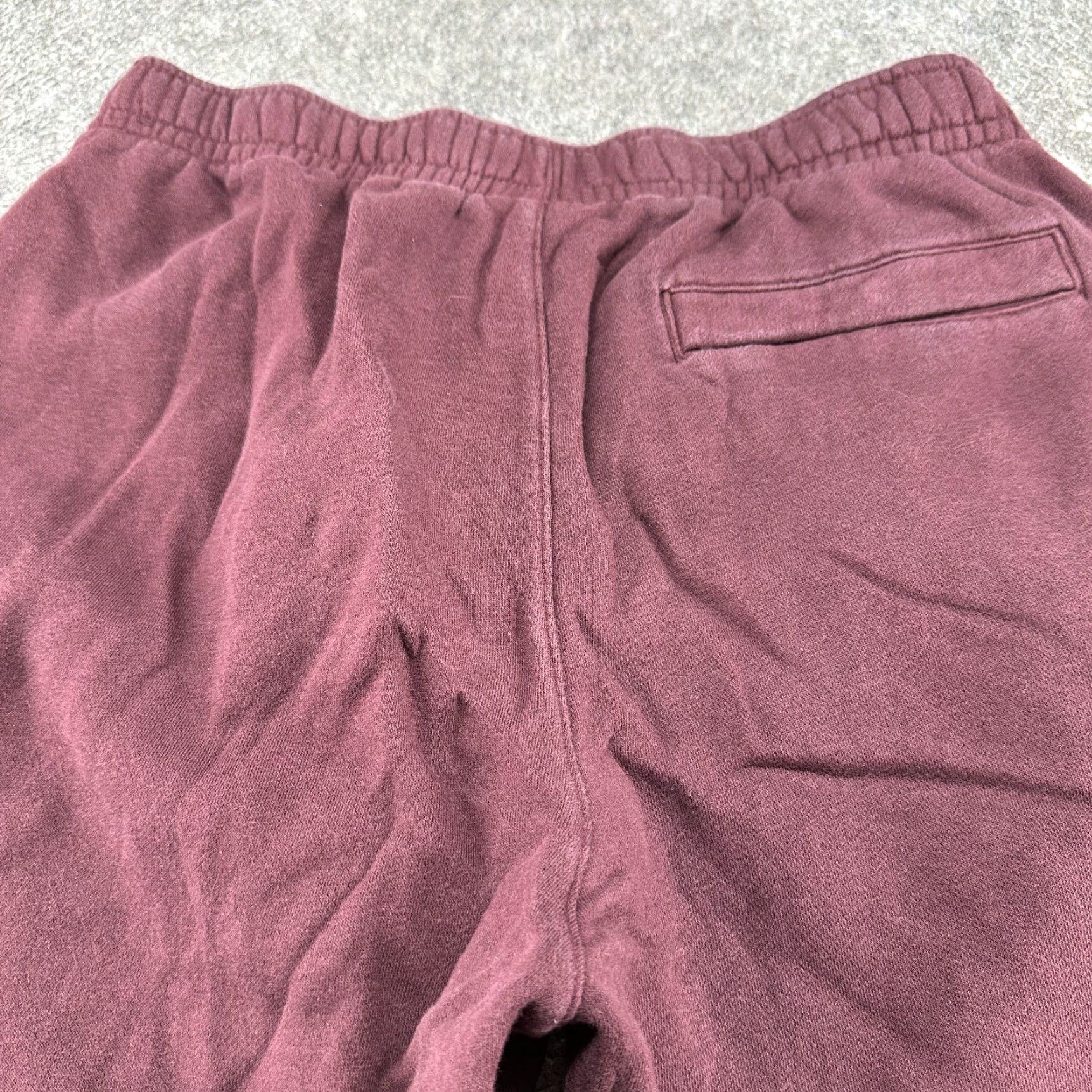 Nike Nike Pants Mens L Red Maroon Jogger Fleece Solid Cotton Polyester Swoosh Drawstring Size US 33 - 7 Thumbnail