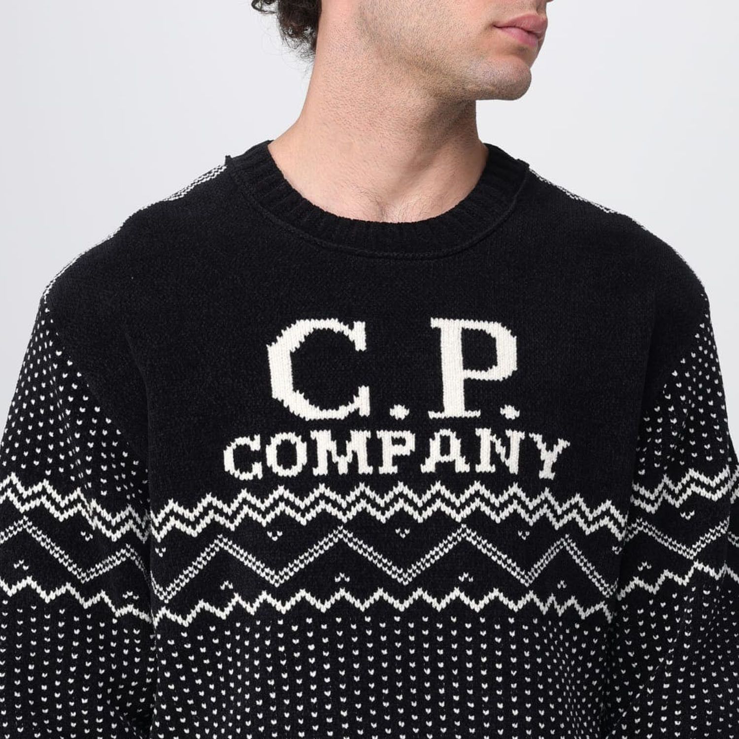 C.P. Company CP Company Chenille Cotton Jacquard Knit 50 Size US L / EU 52-54 / 3 - 4 Thumbnail