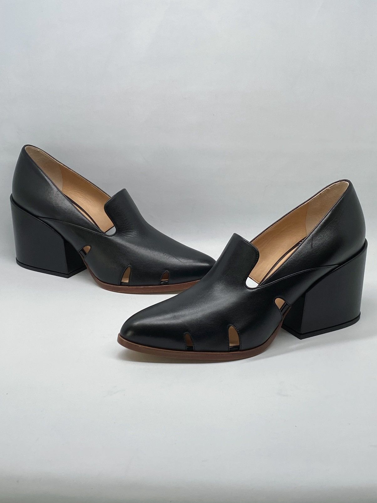 Gabriela Hearst Gabriela Hearst Eliza 80MM Leather Loafers size 39.5 Size US 9.5 / IT 39.5 - 5 Thumbnail