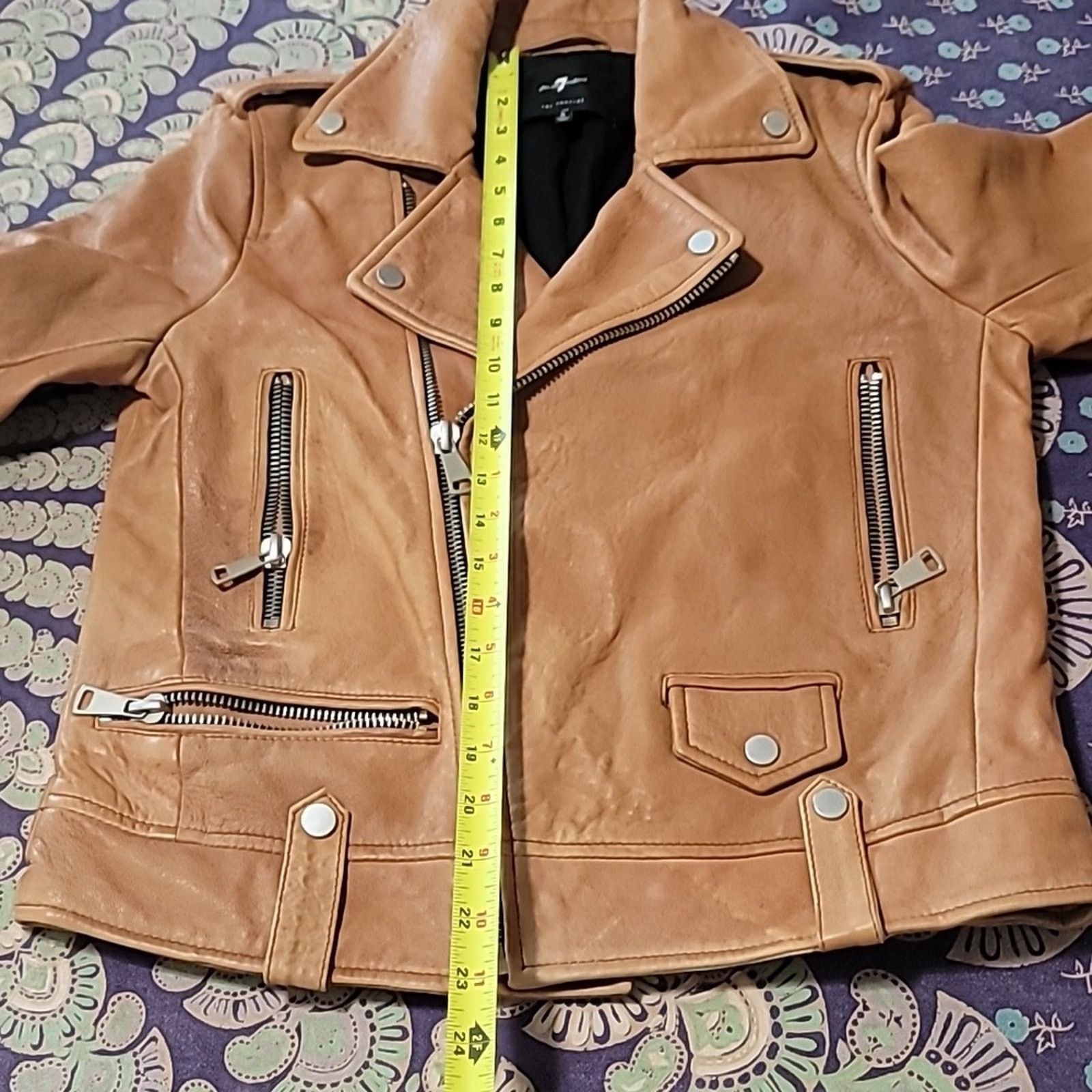 7 For All Mankind COPY - 7FAM Leather Moto Jacket! Size M / US 6-8 / IT 42-44 - 10 Thumbnail