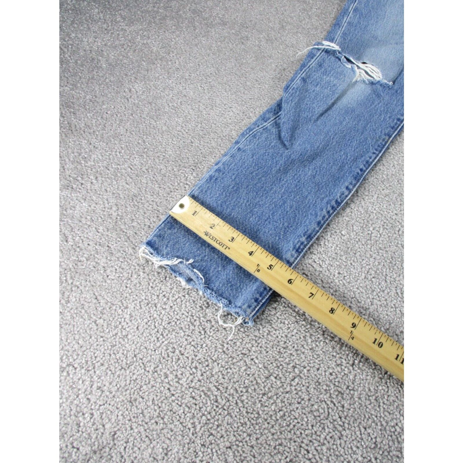 Levi's LEVI'S VINTAGE 501 Skinny Jeans Womens 25 Light Wash Blue Ripped Denim Size 42" / US 20 - 6 Thumbnail