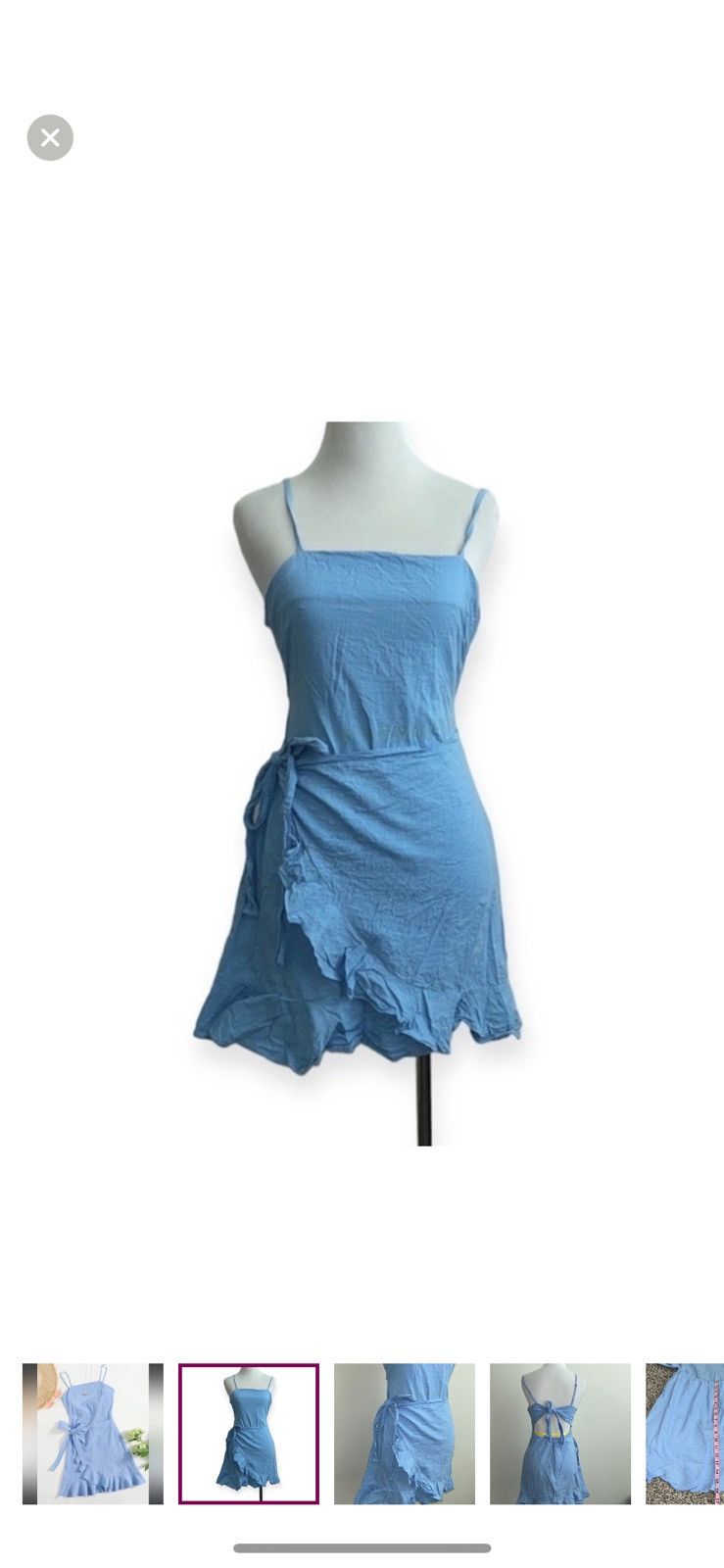 Shein Shein medium blue wrap front dress Size M / US 6-8 / IT 42-44 - 1 Thumbnail