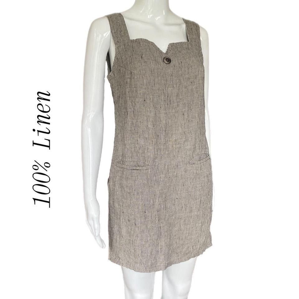 Vintage LINNEN Dress Swedish Design Size S / US 4 / IT 40 - 5 Thumbnail