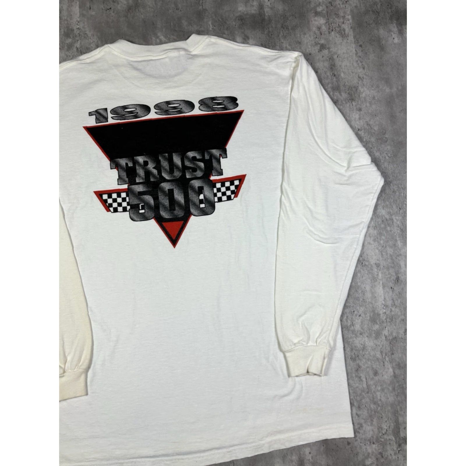 Delta VINTAGE Delta T-Shirt Long Sleeve Graphic Print Crew Neck 90s Retro Men L White Cotton Size US L / EU 52-54 / 3 - 3 Thumbnail