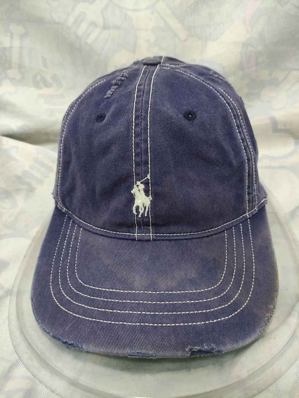 Polo Ralph Lauren POLO RALPH LAUREN VINTAGE CAP DISTRESSED DESIGN Size ONE SIZE - 3 Thumbnail