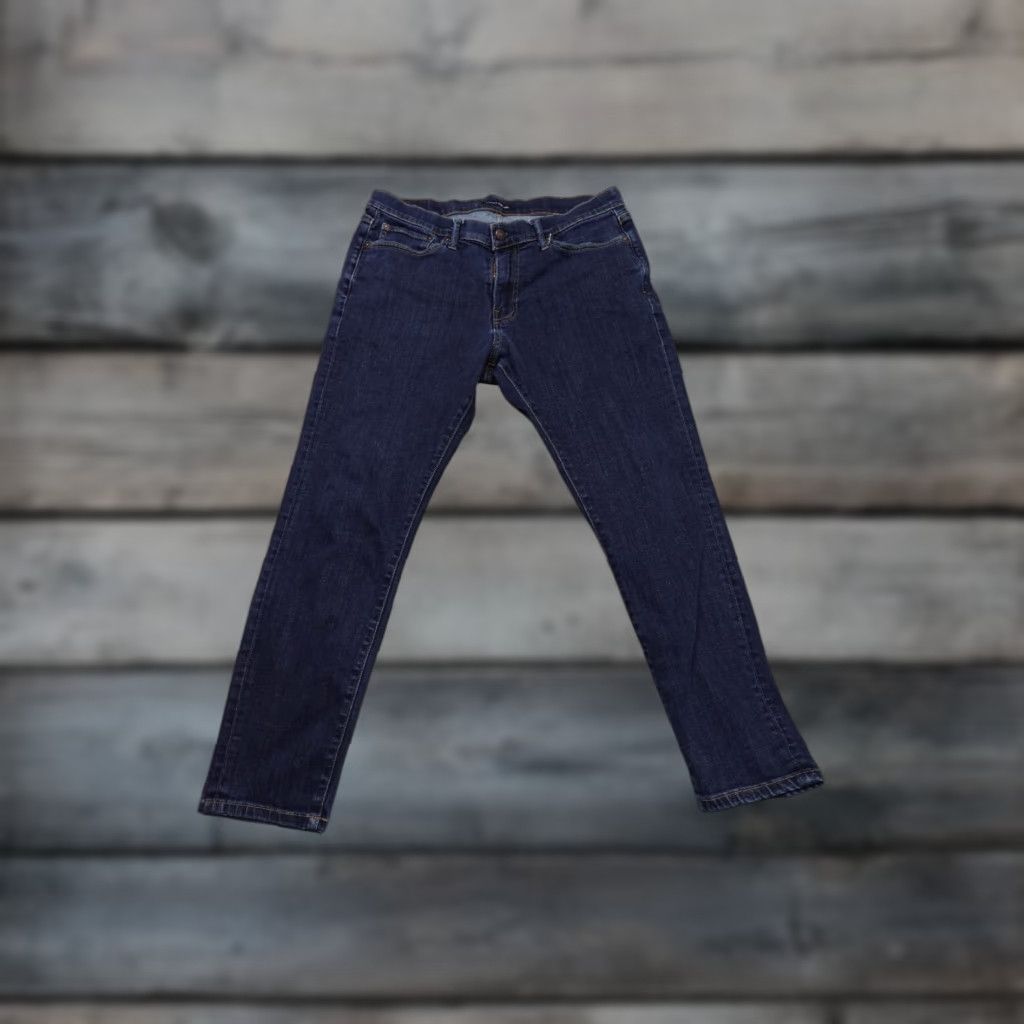 Lucky Brand Lucky Brand Jeans Mens 34x30 Blue Straight Dark Wash Western Stretch Cowboy Jeans Size US 34 / EU 50 - 1 Thumbnail