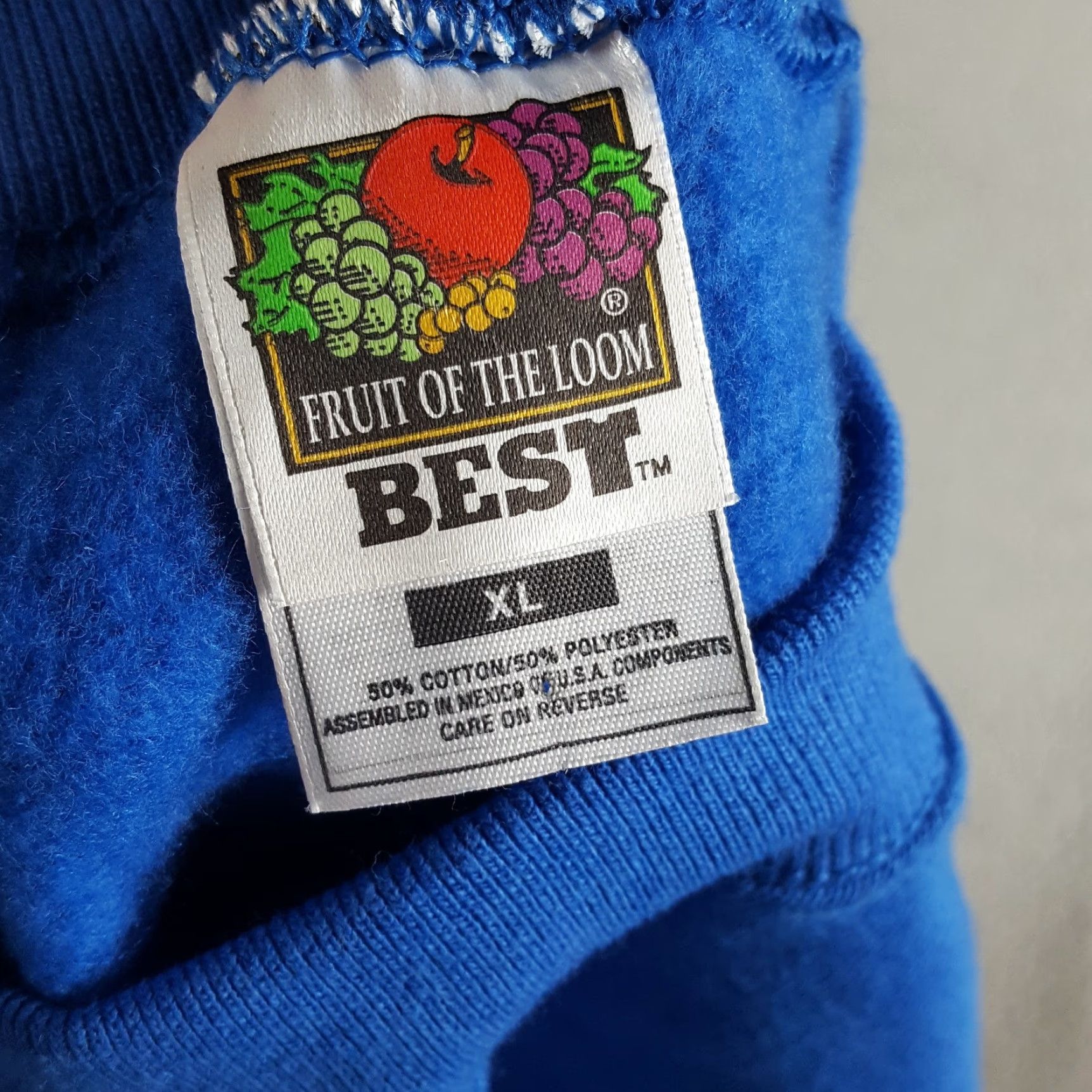 Fruit Of The Loom VINTAGE Royal Blue Pullover Skater Crewneck Size XL Fleece Sweatshirt Size US XL / EU 56 / 4 - 5 Thumbnail