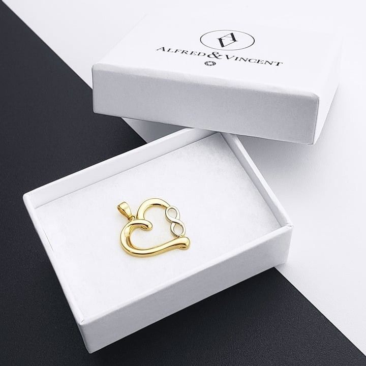 Other Heart & Infinity Love Charm 14k Yellow & White Gold Pendant Size ONE SIZE - 1 Thumbnail