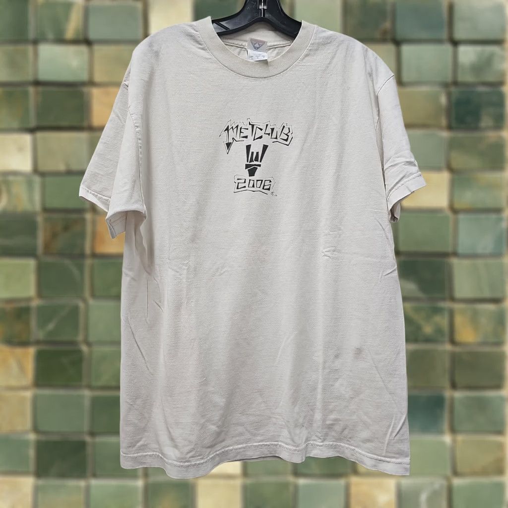 Vintage VINTAGE Metallica Shirt Mens Band Tee White L Over Print Metclub 2006 Hell Yea Size US L / EU 52-54 / 3 - 1 Thumbnail