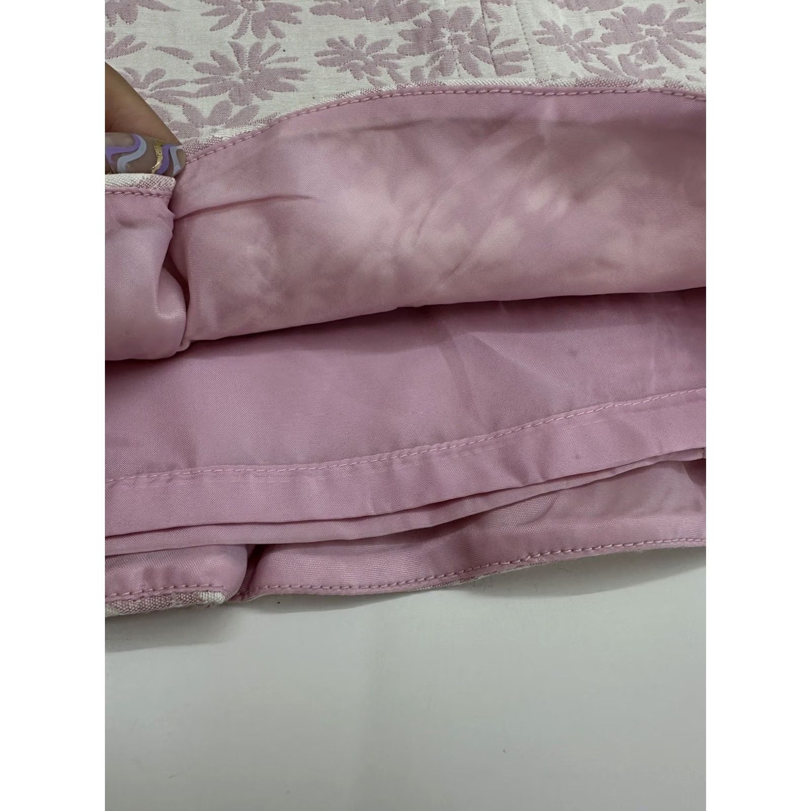 Vintage Womens Dalia Pink Floral Mini Skirt Size 8 Size 30" / US 8 / IT 44 - 2 Thumbnail