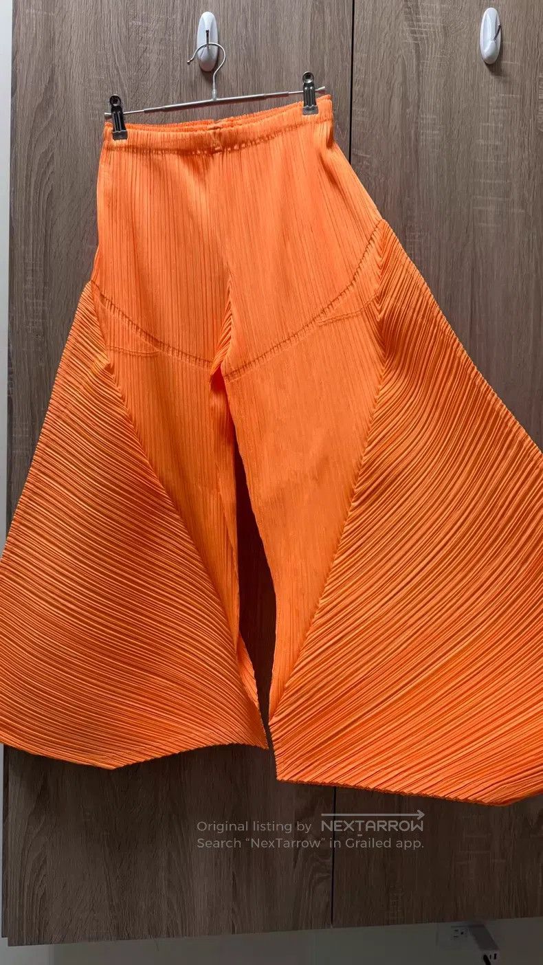 Issey Miyake Issey Miyake size:3 Orange Irregular Pants Size 31" - 2 Thumbnail