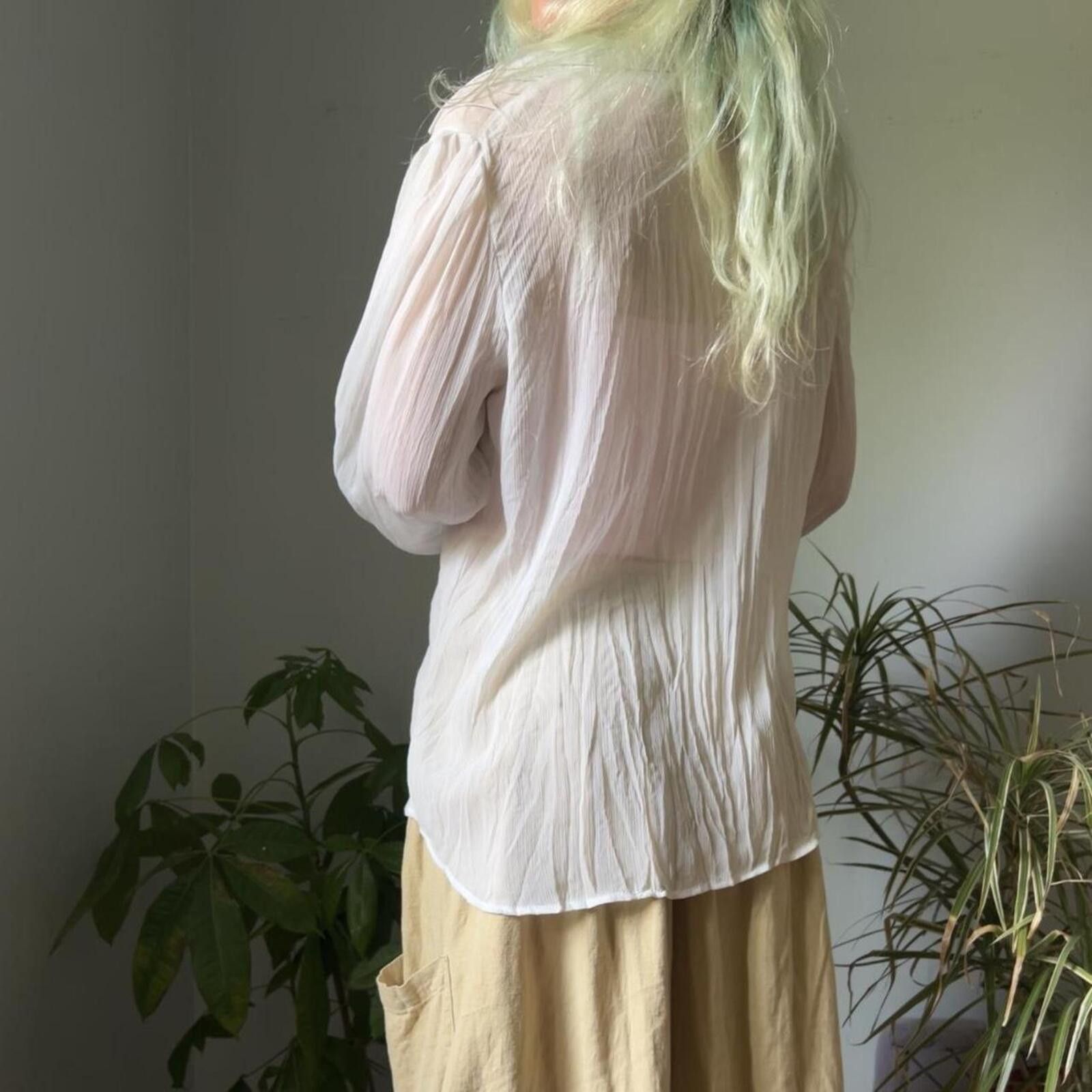 Other White Stag Women's Sheer Blouse Size XL / US 12-14 / IT 48-50 - 3 Thumbnail