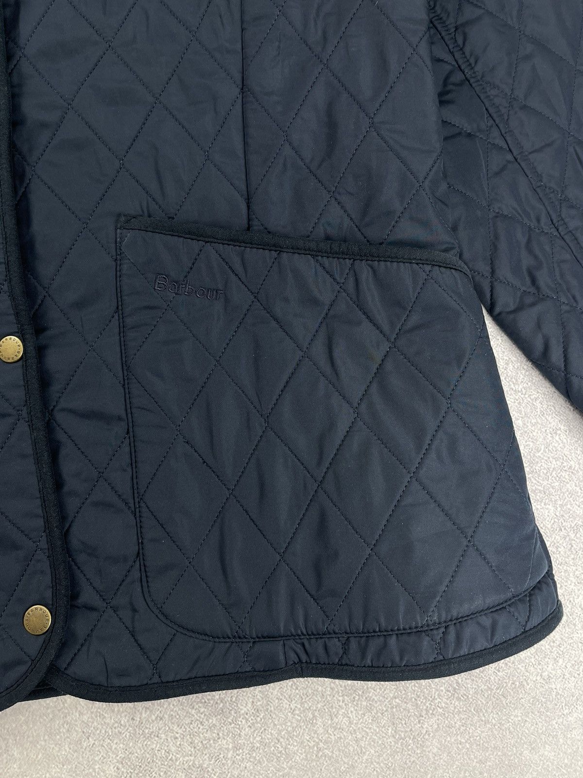 Barbour Women’s Barbour Combe Polarquilt Navy Jacket Size UK 16 Size XL / US 12-14 / IT 48-50 - 4 Thumbnail
