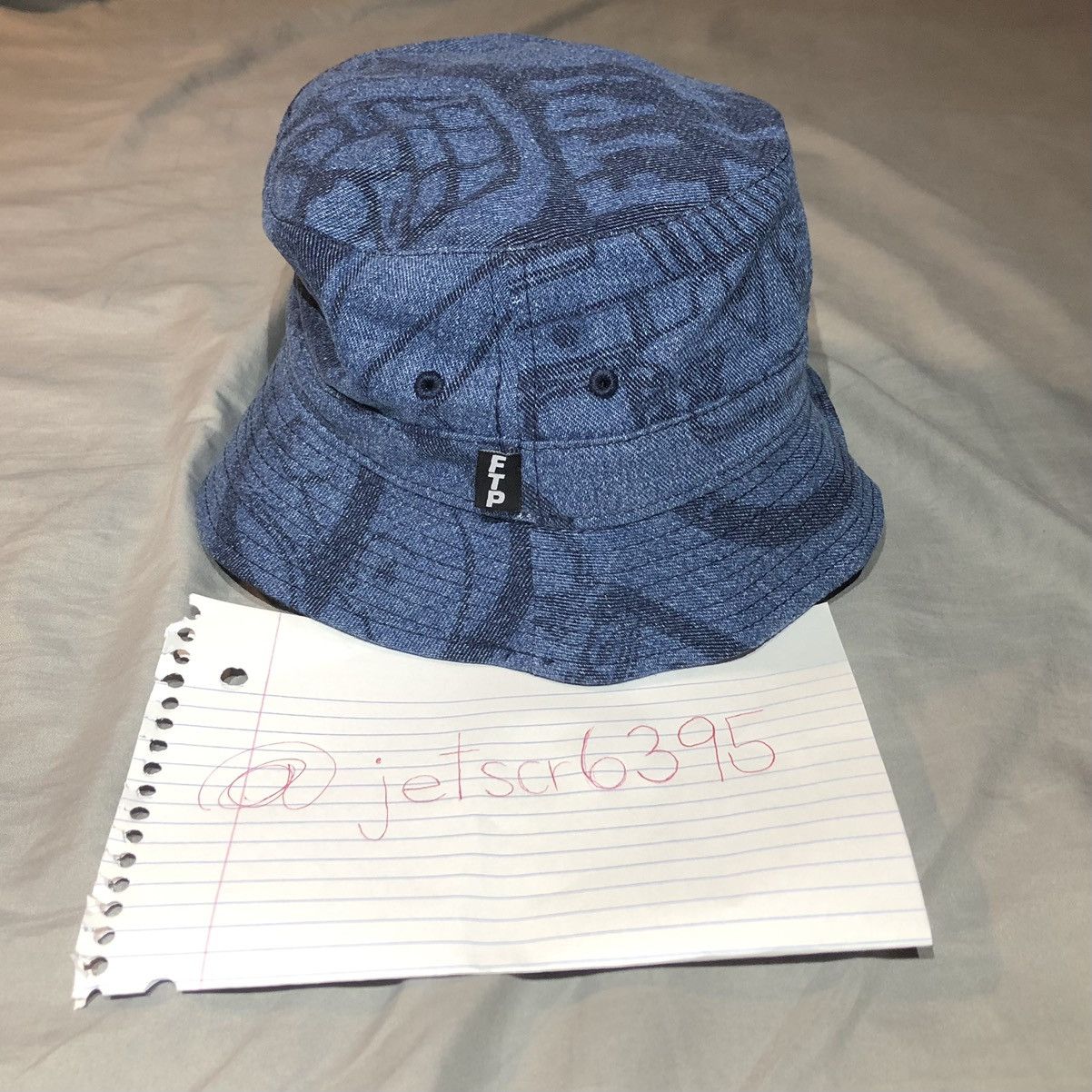 Fuck The Population FTP Psycho Denim Bucket Hat Size ONE SIZE - 3 Thumbnail