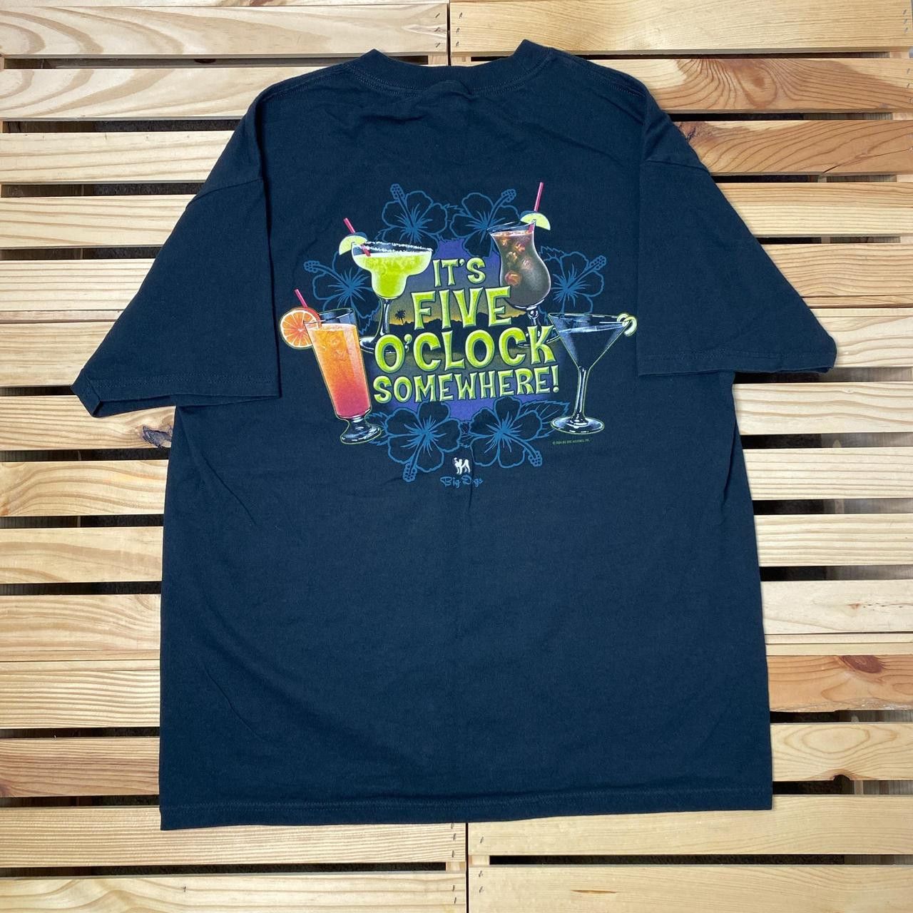 Big Dogs Vintage Big Dogs Black Funny Alcohol Tee Size Large Size US L / EU 52-54 / 3 - 1 Thumbnail