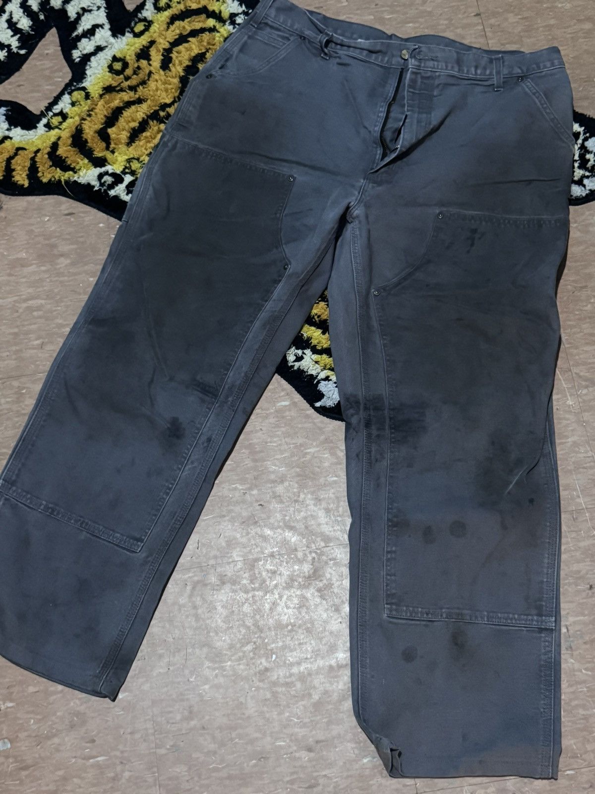 Carhartt Carhartt double knee dungaree gray Size US 38 / EU 54 - 1 Thumbnail